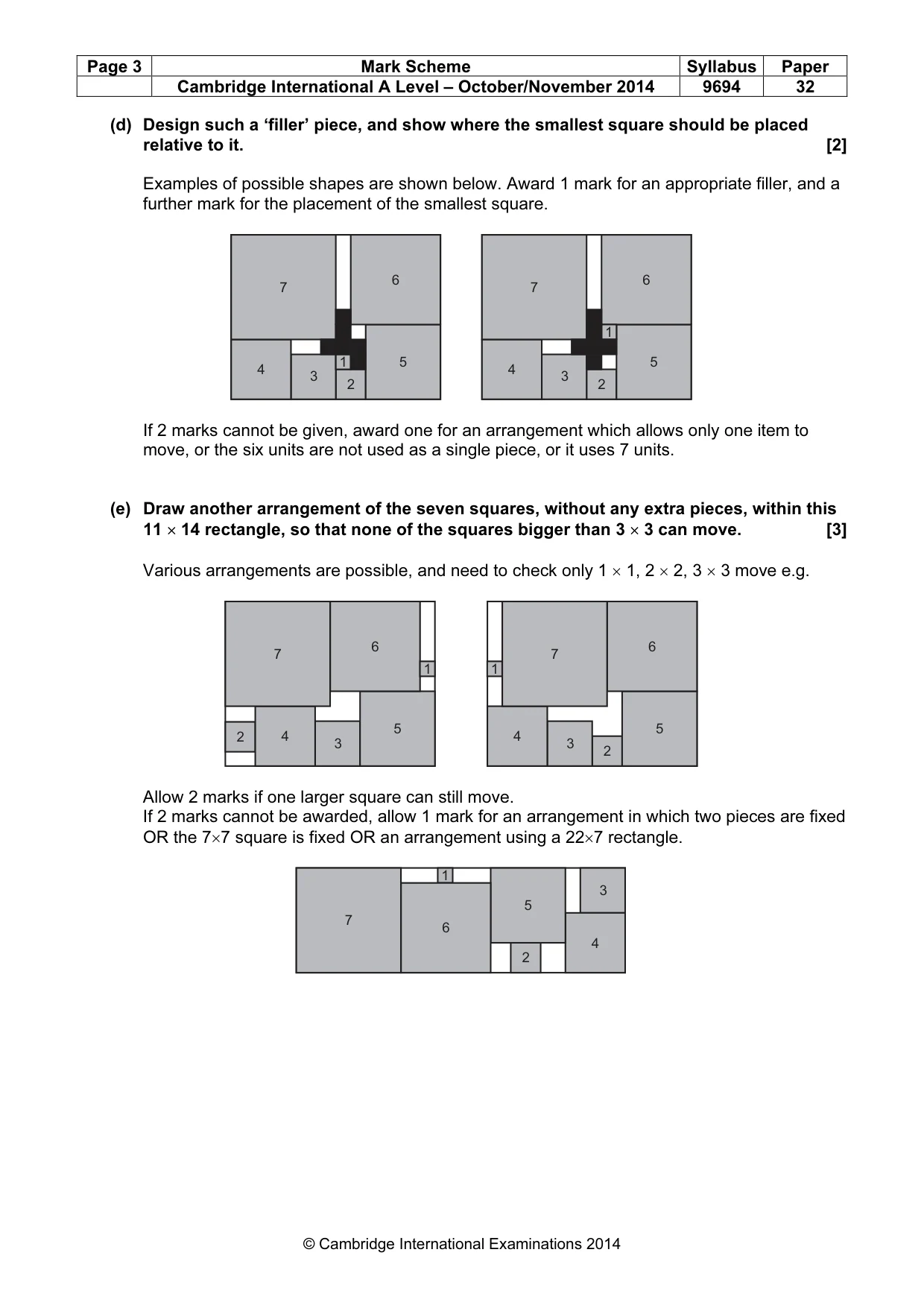 Mark scheme, page 3 of 8