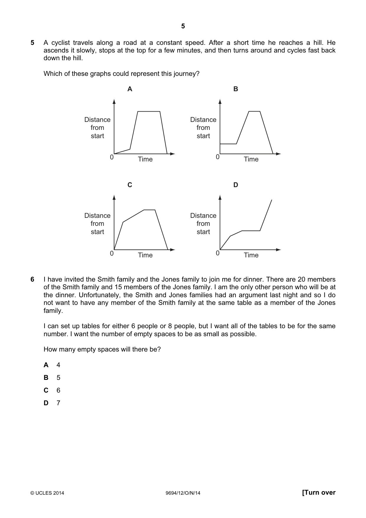 Cambridge A Level Thinking Skills 9694 2014 Oct/Nov Paper 1 · Variant 2 question paper, page 5 of 20
