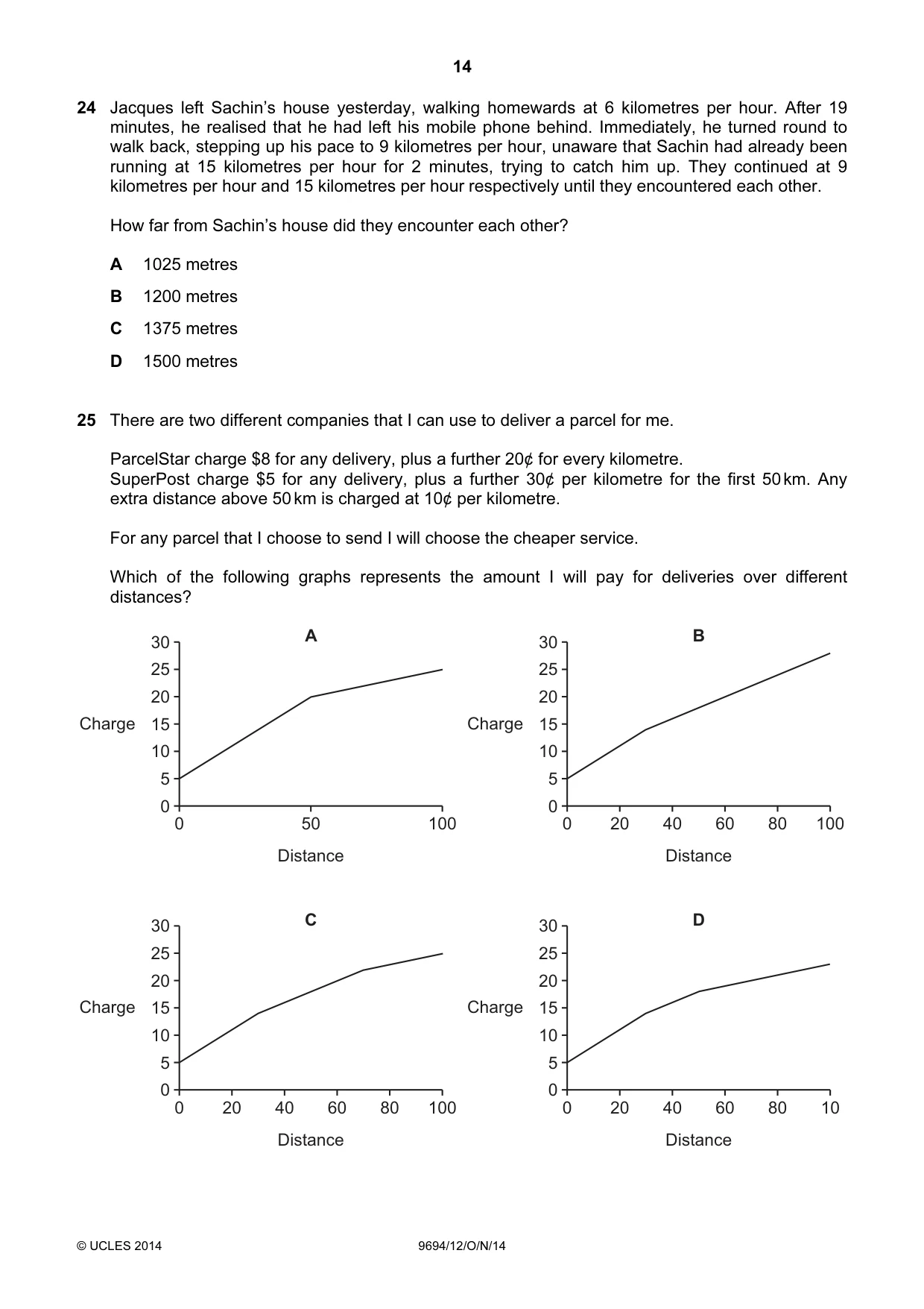 Cambridge A Level Thinking Skills 9694 2014 Oct/Nov Paper 1 · Variant 2 question paper, page 14 of 20