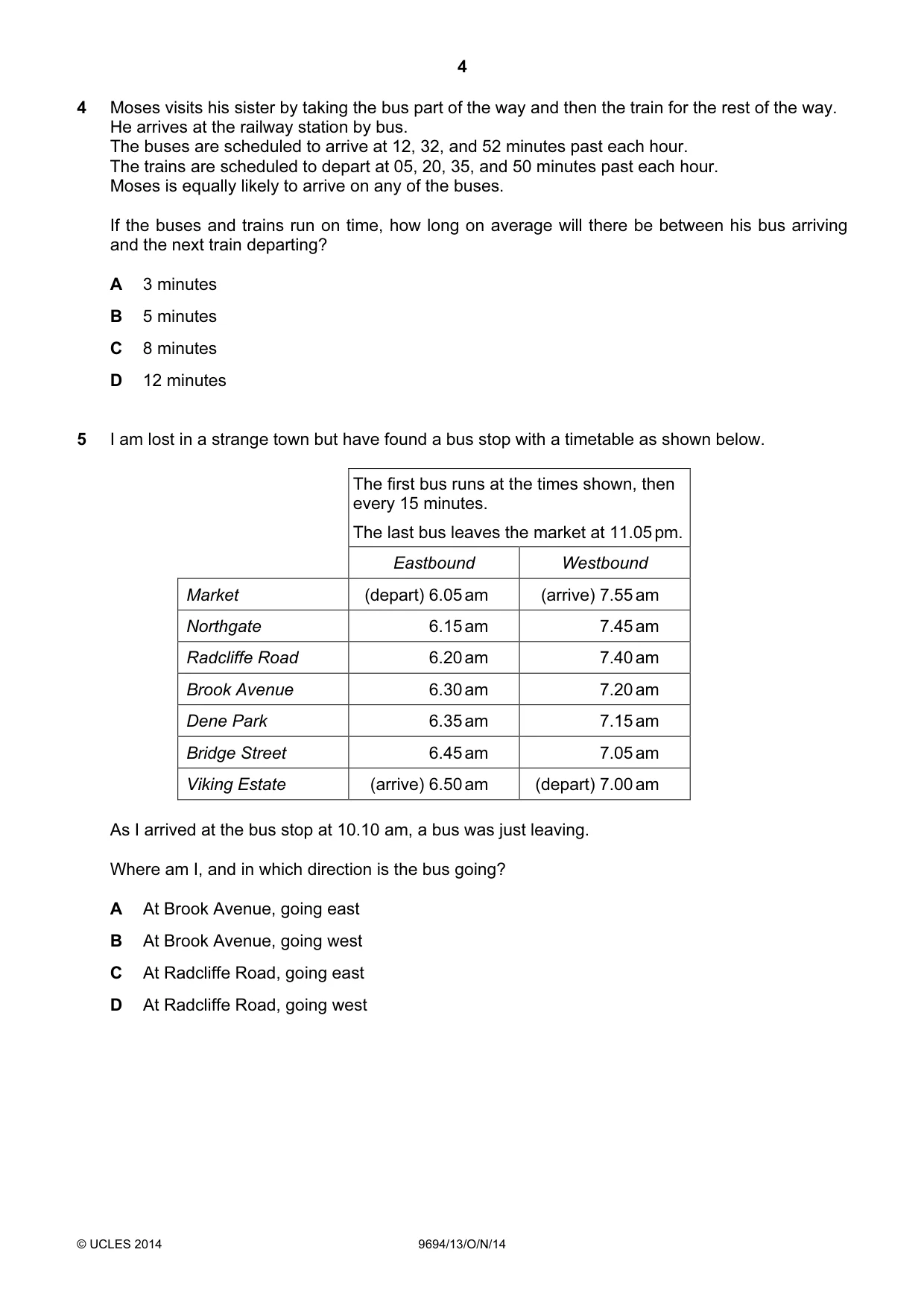 Cambridge A Level Thinking Skills 9694 2014 Oct/Nov Paper 1 · Variant 3 question paper, page 4 of 20