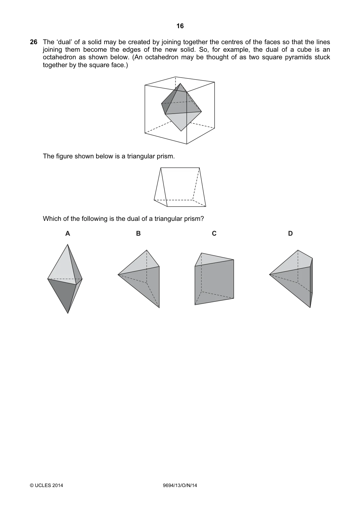 Cambridge A Level Thinking Skills 9694 2014 Oct/Nov Paper 1 · Variant 3 question paper, page 16 of 20
