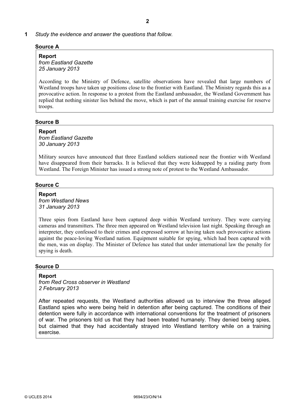 Cambridge A Level Thinking Skills 9694 2014 Oct/Nov Paper 2 · Variant 3 question paper, page 2 of 8