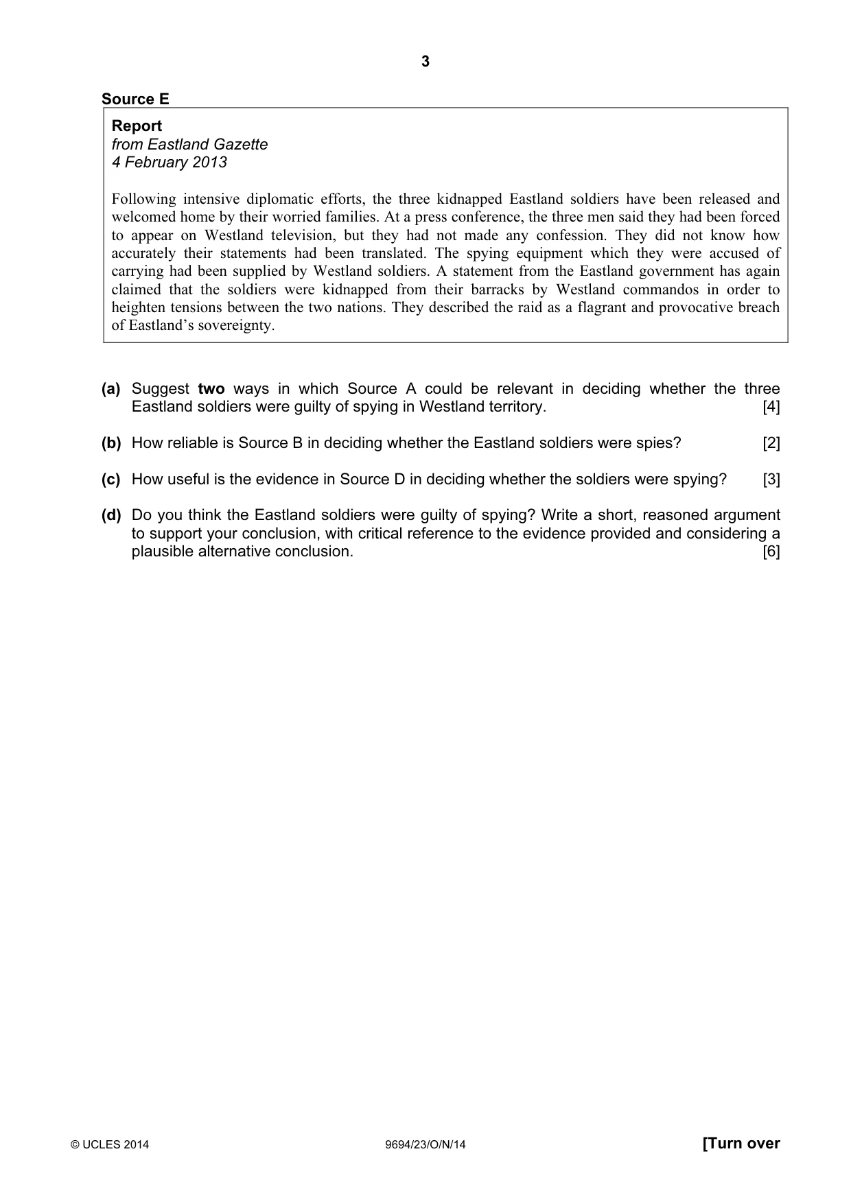 Cambridge A Level Thinking Skills 9694 2014 Oct/Nov Paper 2 · Variant 3 question paper, page 3 of 8