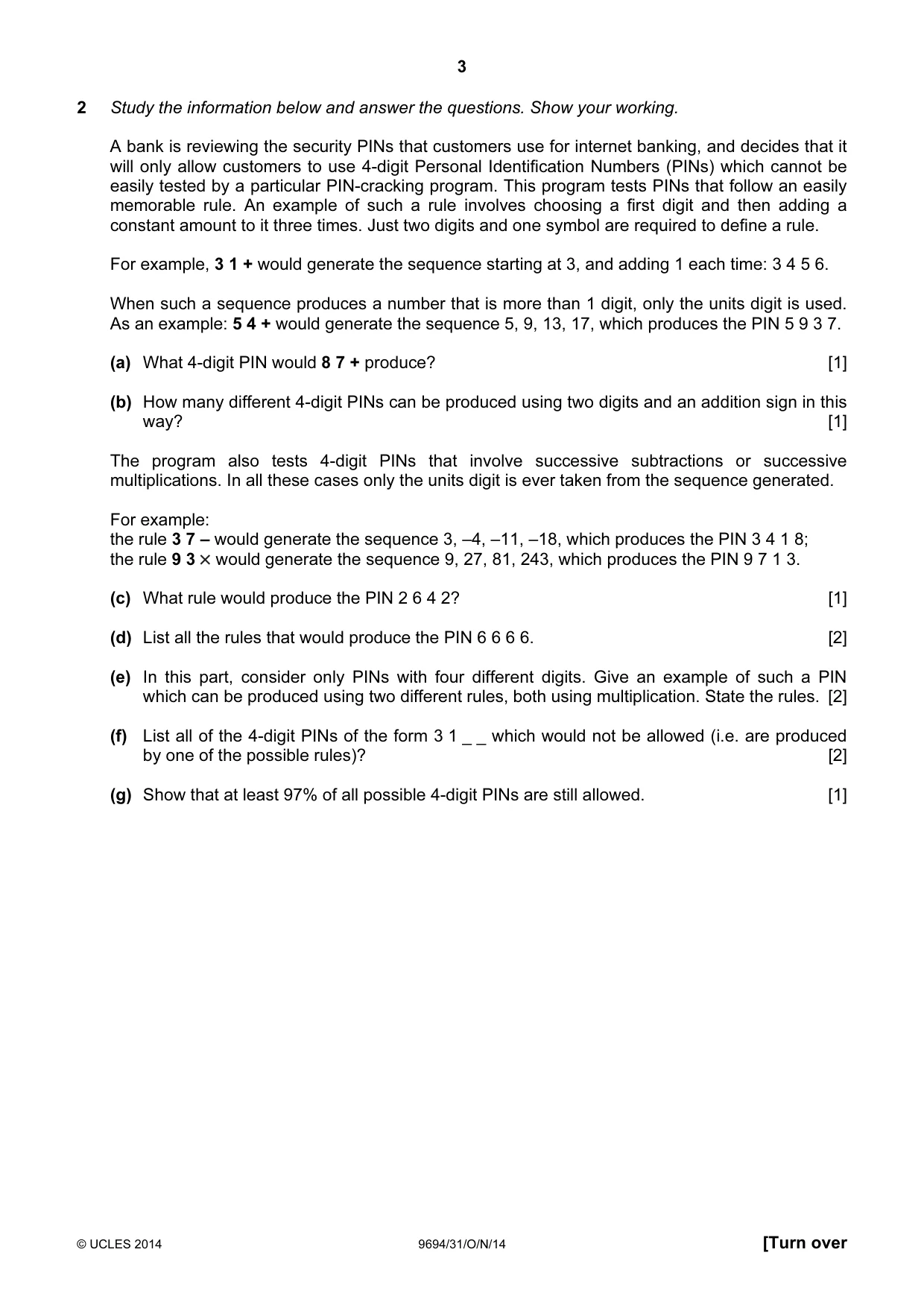 Cambridge A Level Thinking Skills 9694 2014 Oct/Nov Paper 3 · Variant 1 question paper, page 3 of 8
