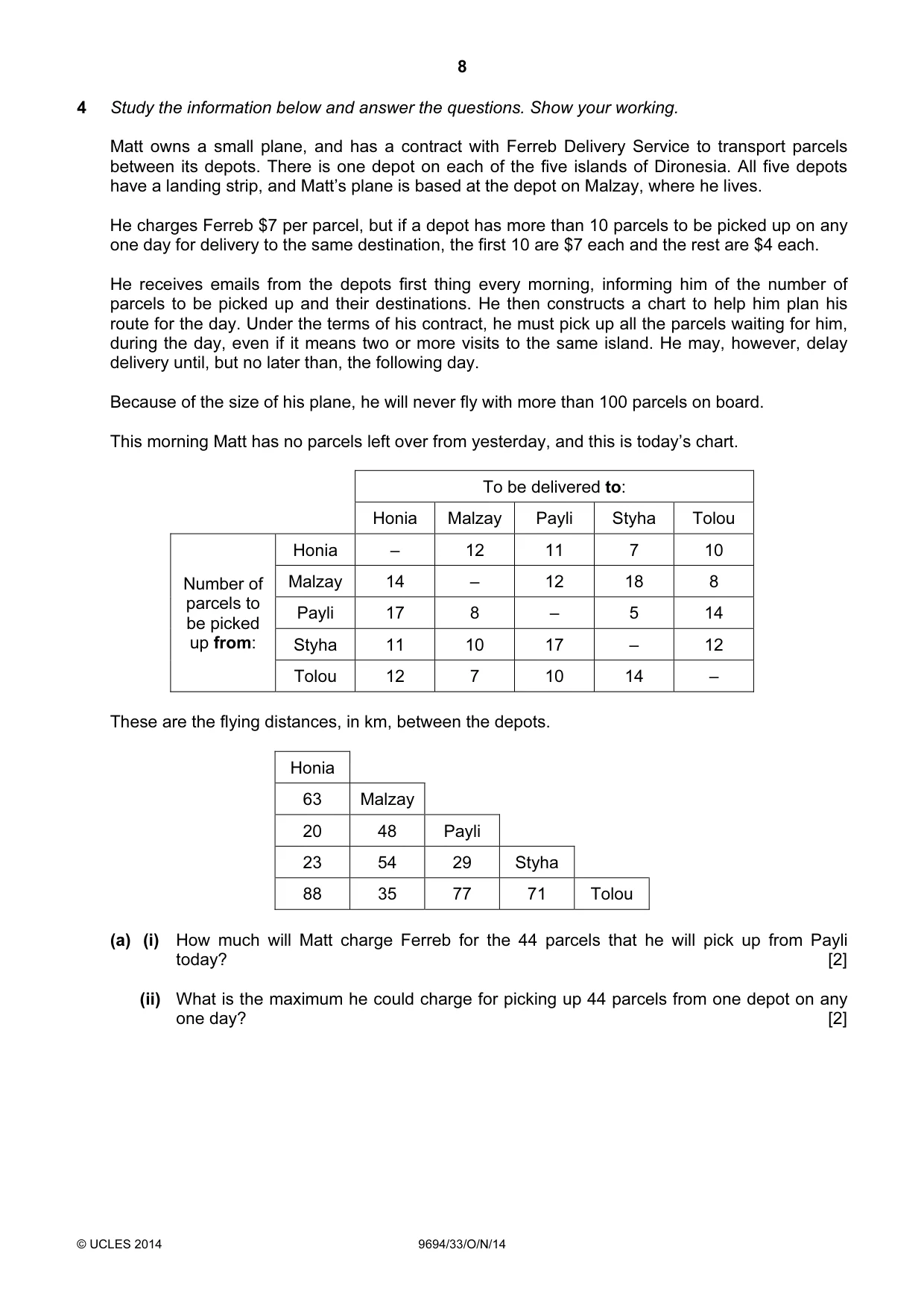 Cambridge A Level Thinking Skills 9694 2014 Oct/Nov Paper 3 · Variant 3 question paper, page 8 of 12