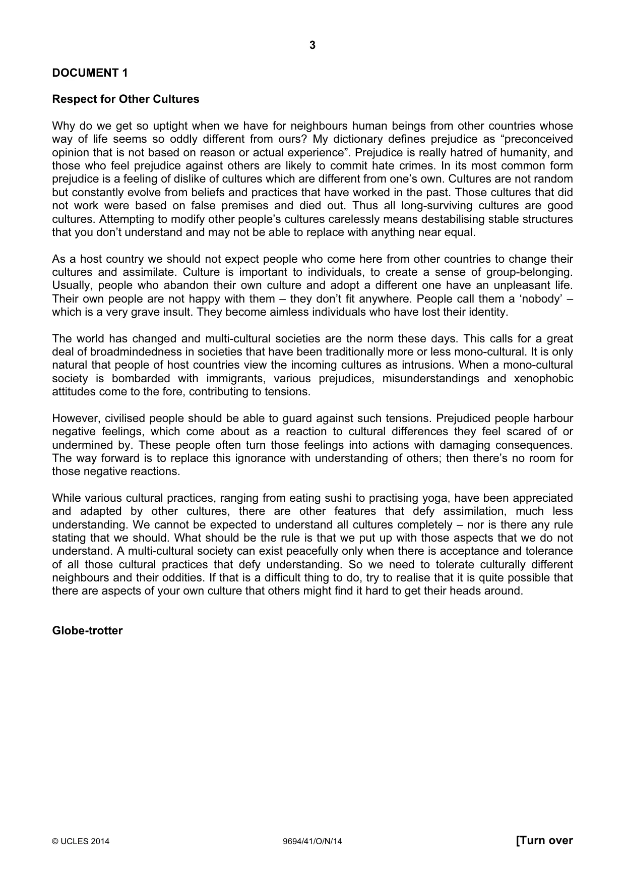 Cambridge A Level Thinking Skills 9694 2014 Oct/Nov Paper 4 · Variant 1 question paper, page 3 of 8