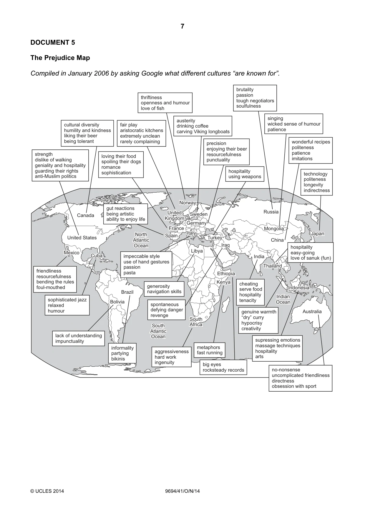 Cambridge A Level Thinking Skills 9694 2014 Oct/Nov Paper 4 · Variant 1 question paper, page 7 of 8