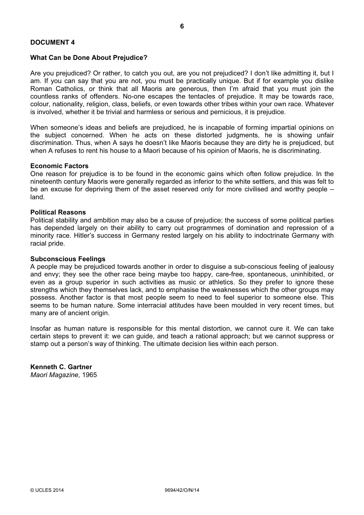 Cambridge A Level Thinking Skills 9694 2014 Oct/Nov Paper 4 · Variant 2 question paper, page 6 of 8