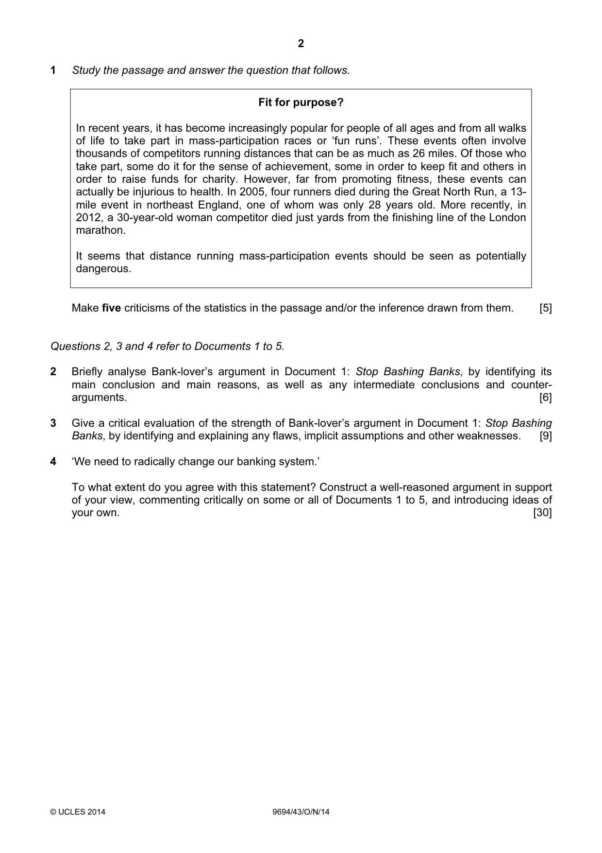 Cambridge A Level Thinking Skills 9694 2014 Oct/Nov Paper 4 · Variant 3 question paper, page 2 of 8