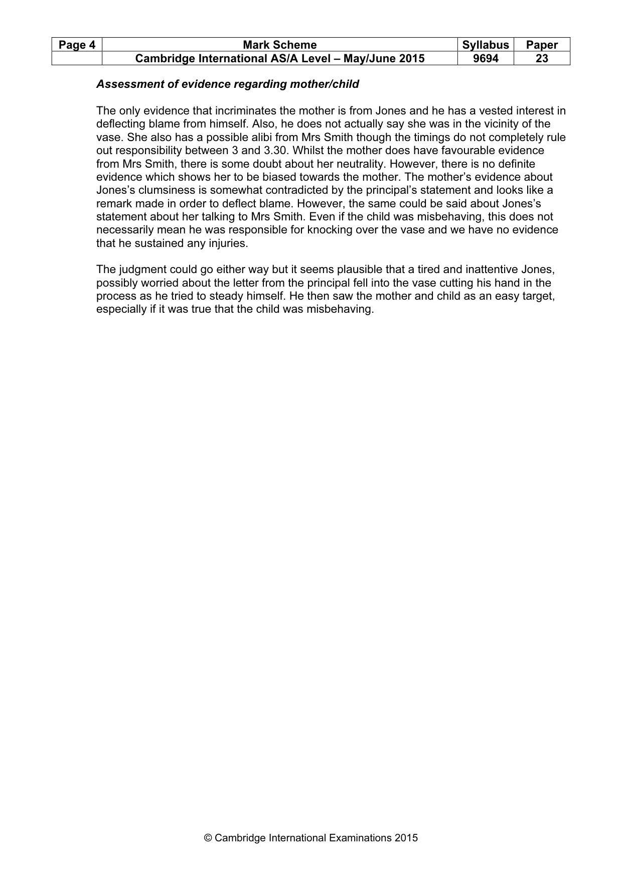 Mark scheme, page 4 of 8