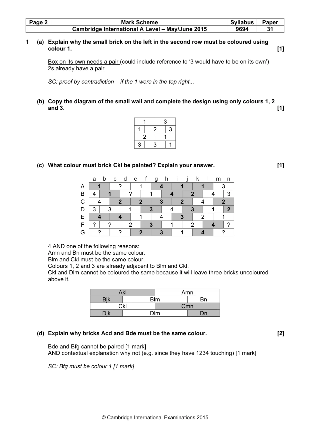 Mark scheme, page 2 of 8