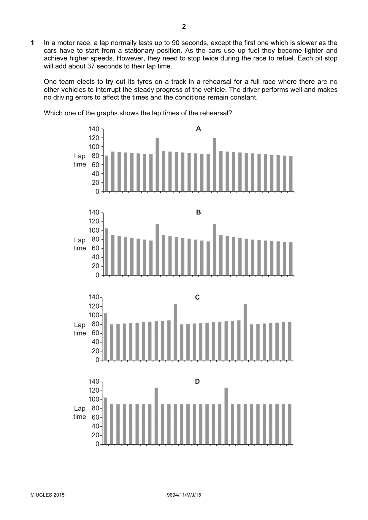 Cambridge A Level Thinking Skills 9694 2015 May/June Paper 1 · Variant 1 question paper, page 2 of 20