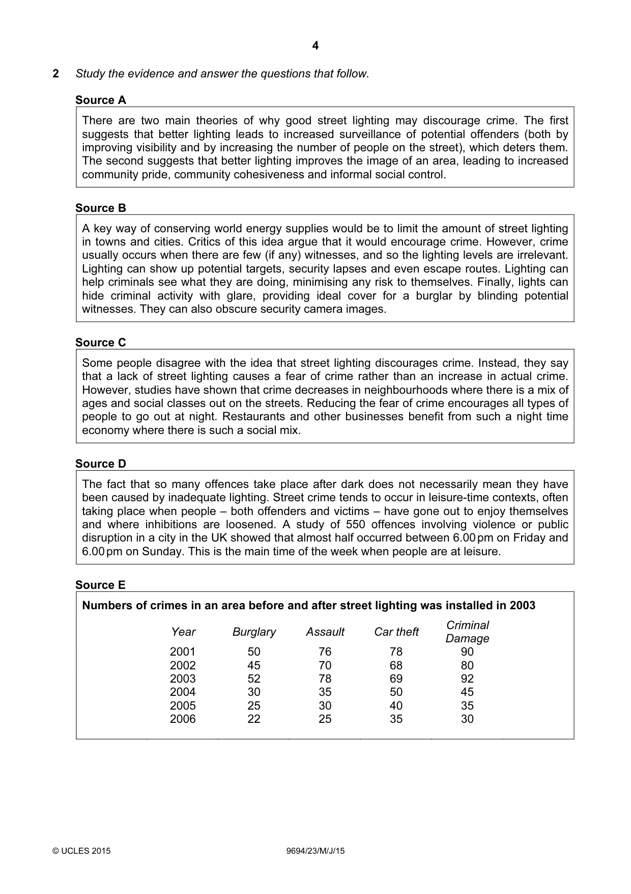 Cambridge A Level Thinking Skills 9694 2015 May/June Paper 2 · Variant 3 question paper, page 4 of 8