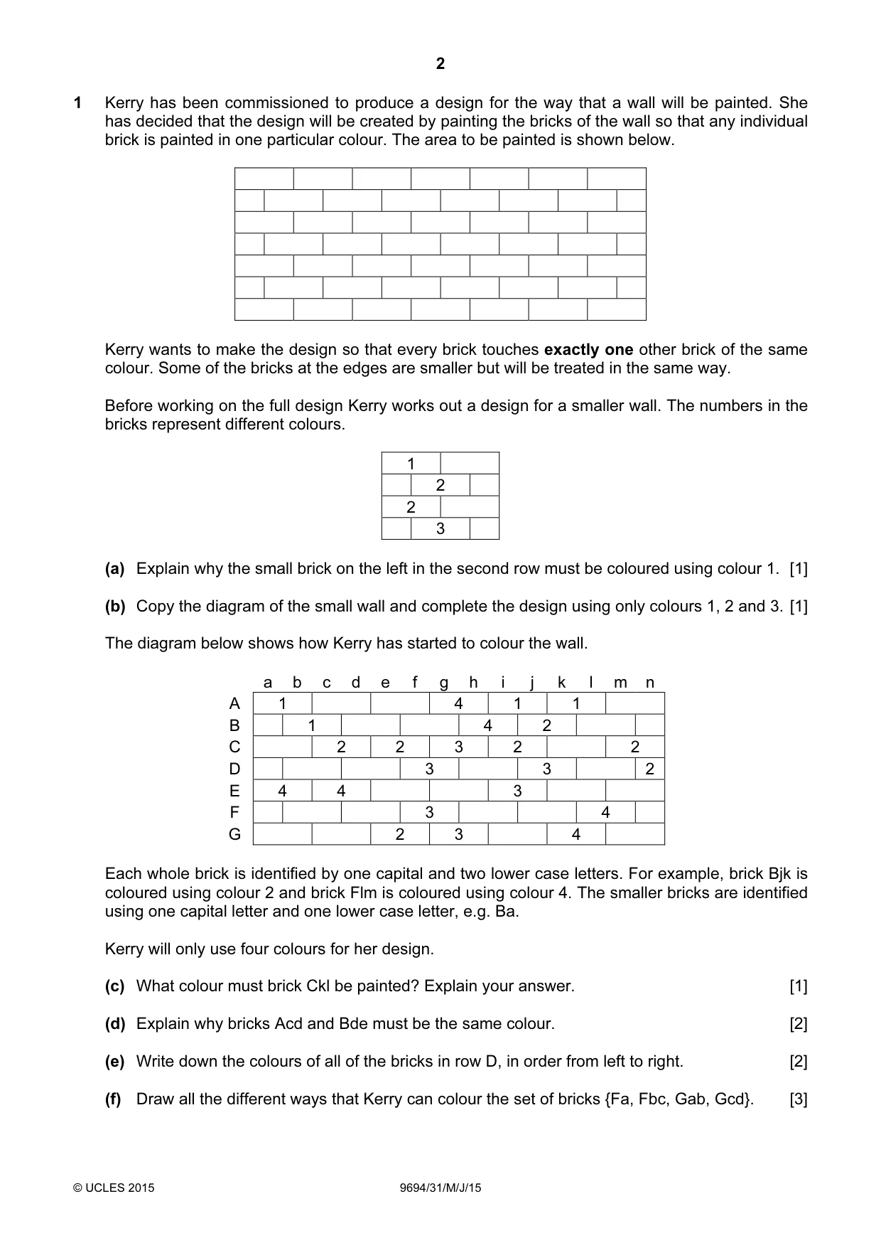 Cambridge A Level Thinking Skills 9694 2015 May/June Paper 3 · Variant 1 question paper, page 2 of 8