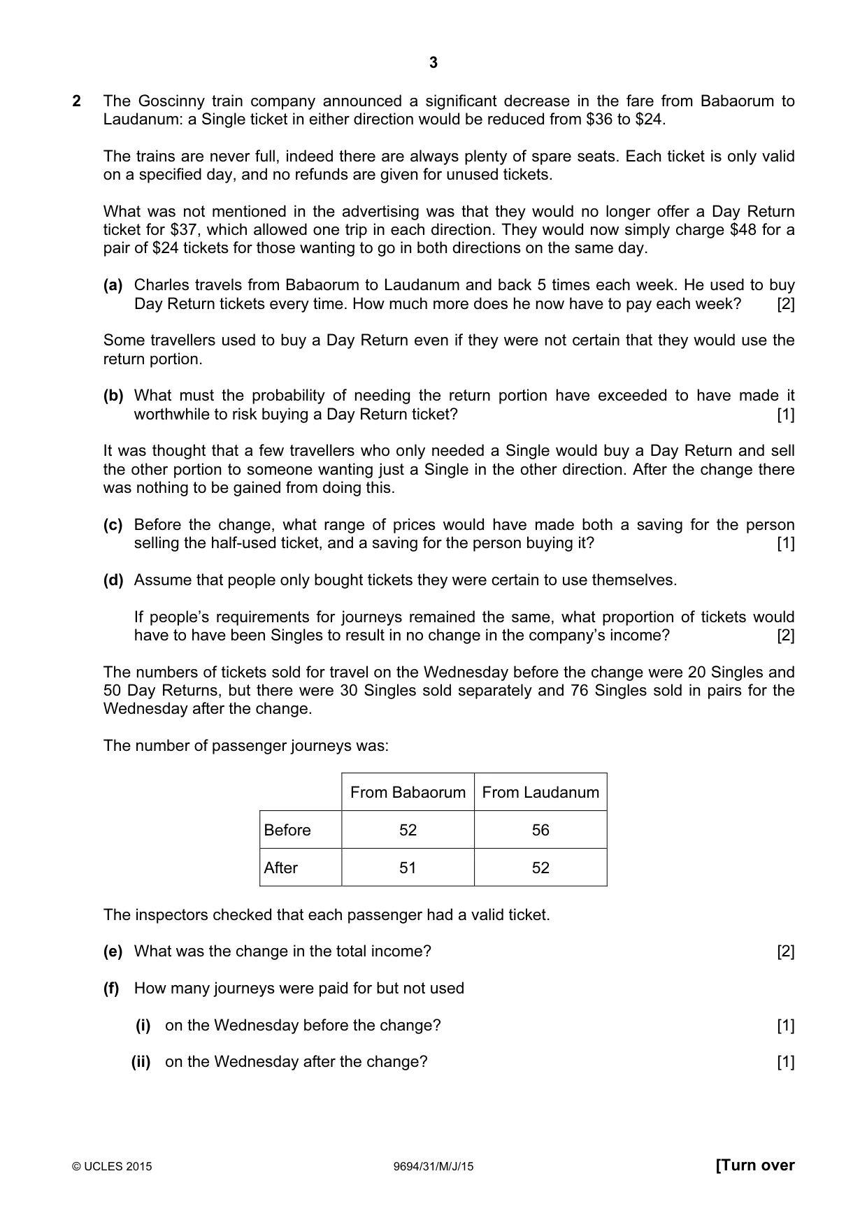 Cambridge A Level Thinking Skills 9694 2015 May/June Paper 3 · Variant 1 question paper, page 3 of 8
