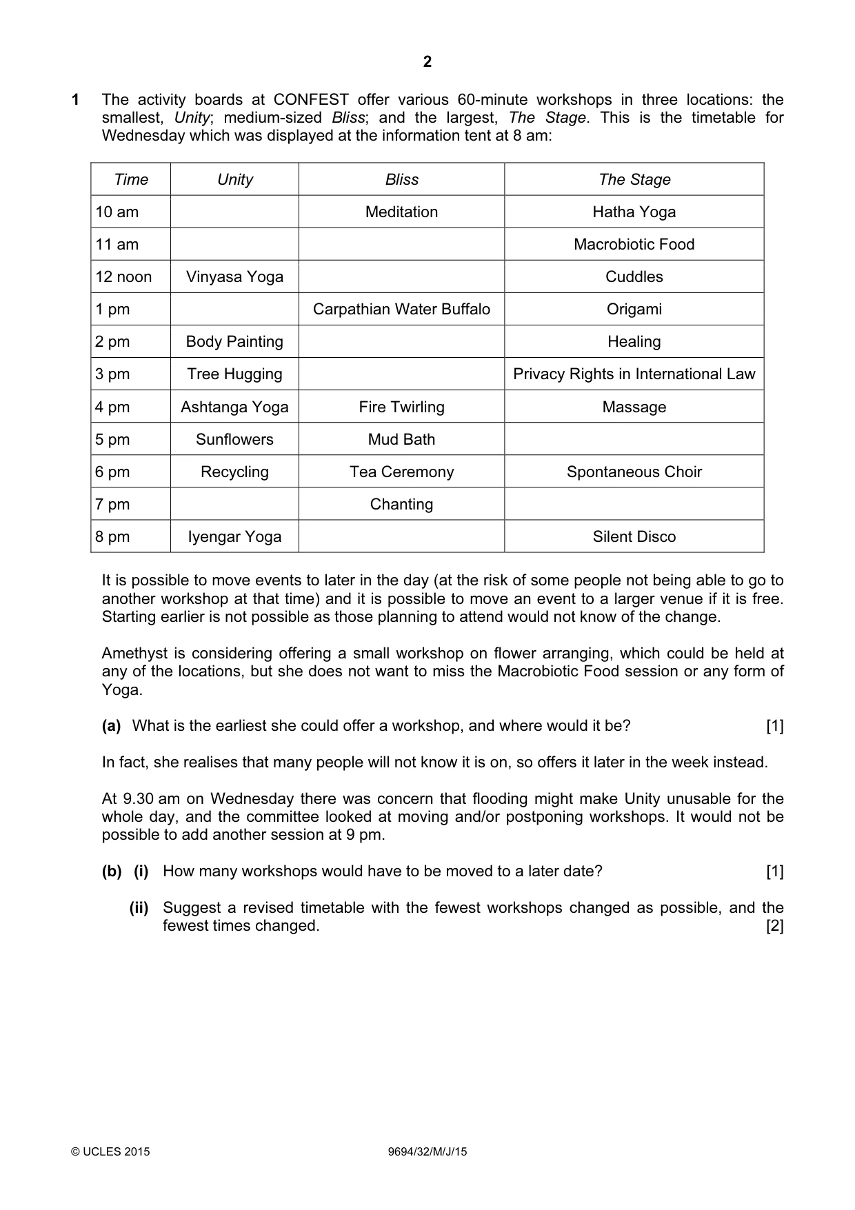 Cambridge A Level Thinking Skills 9694 2015 May/June Paper 3 · Variant 2 question paper, page 2 of 8