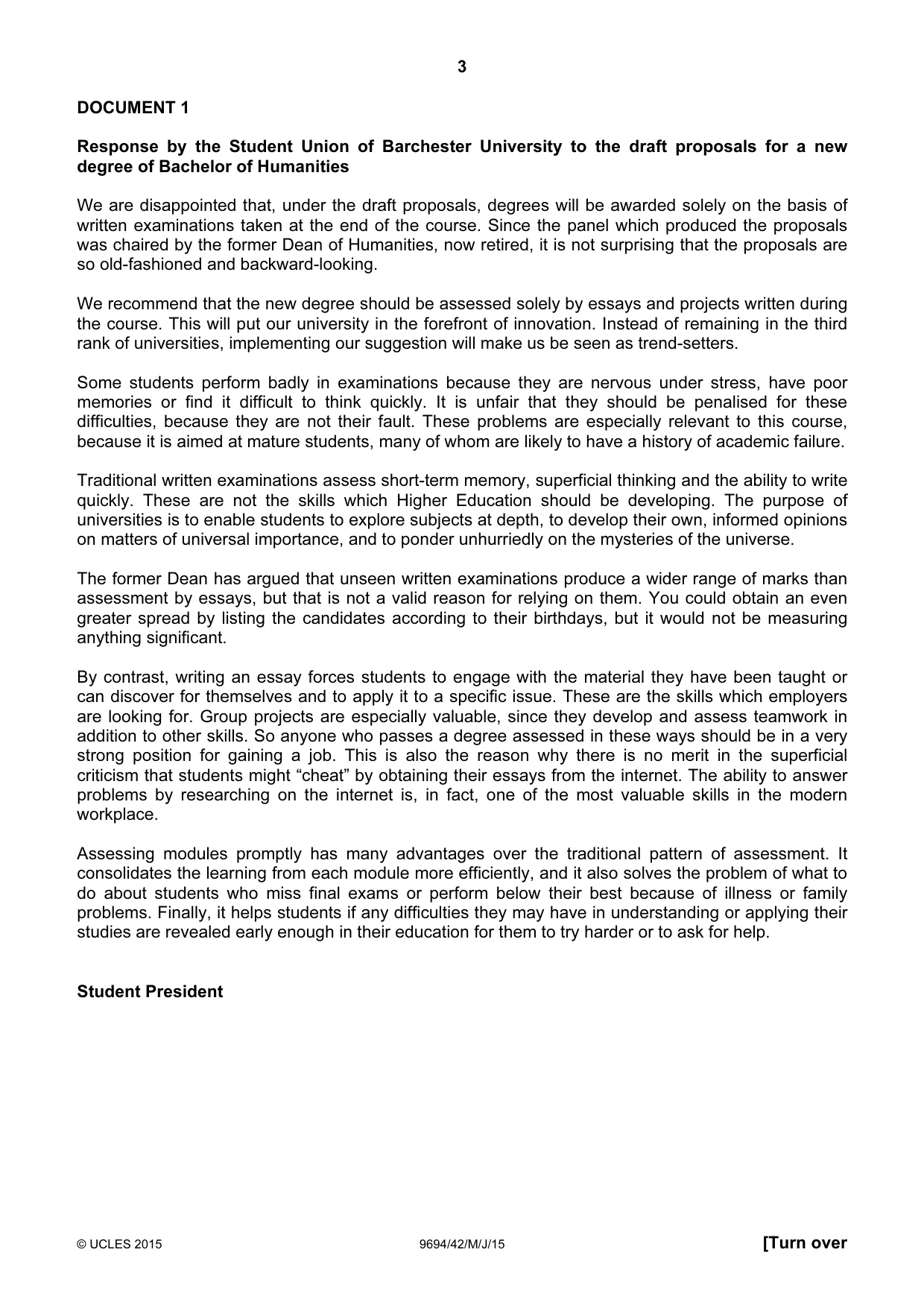 Cambridge A Level Thinking Skills 9694 2015 May/June Paper 4 · Variant 2 question paper, page 3 of 8