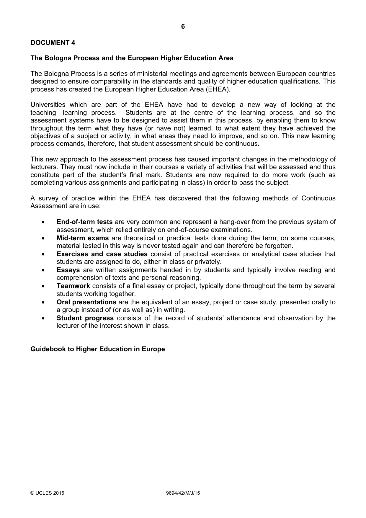 Cambridge A Level Thinking Skills 9694 2015 May/June Paper 4 · Variant 2 question paper, page 6 of 8