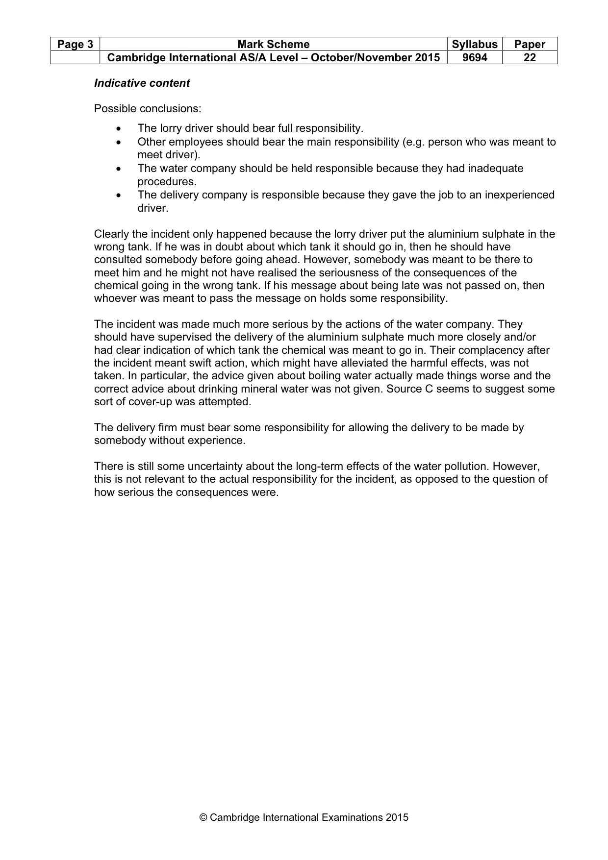 Mark scheme, page 3 of 7