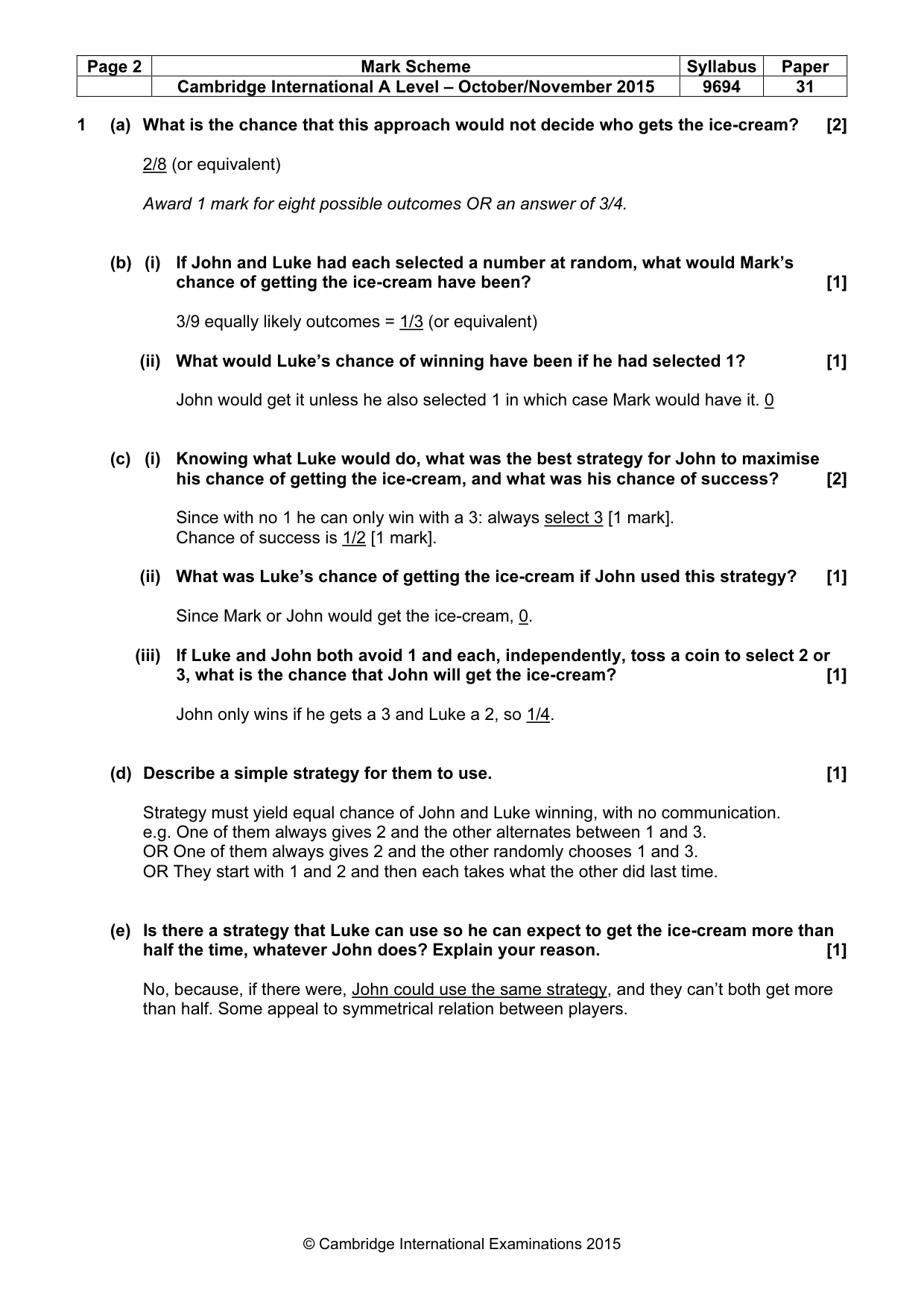 Mark scheme, page 2 of 7