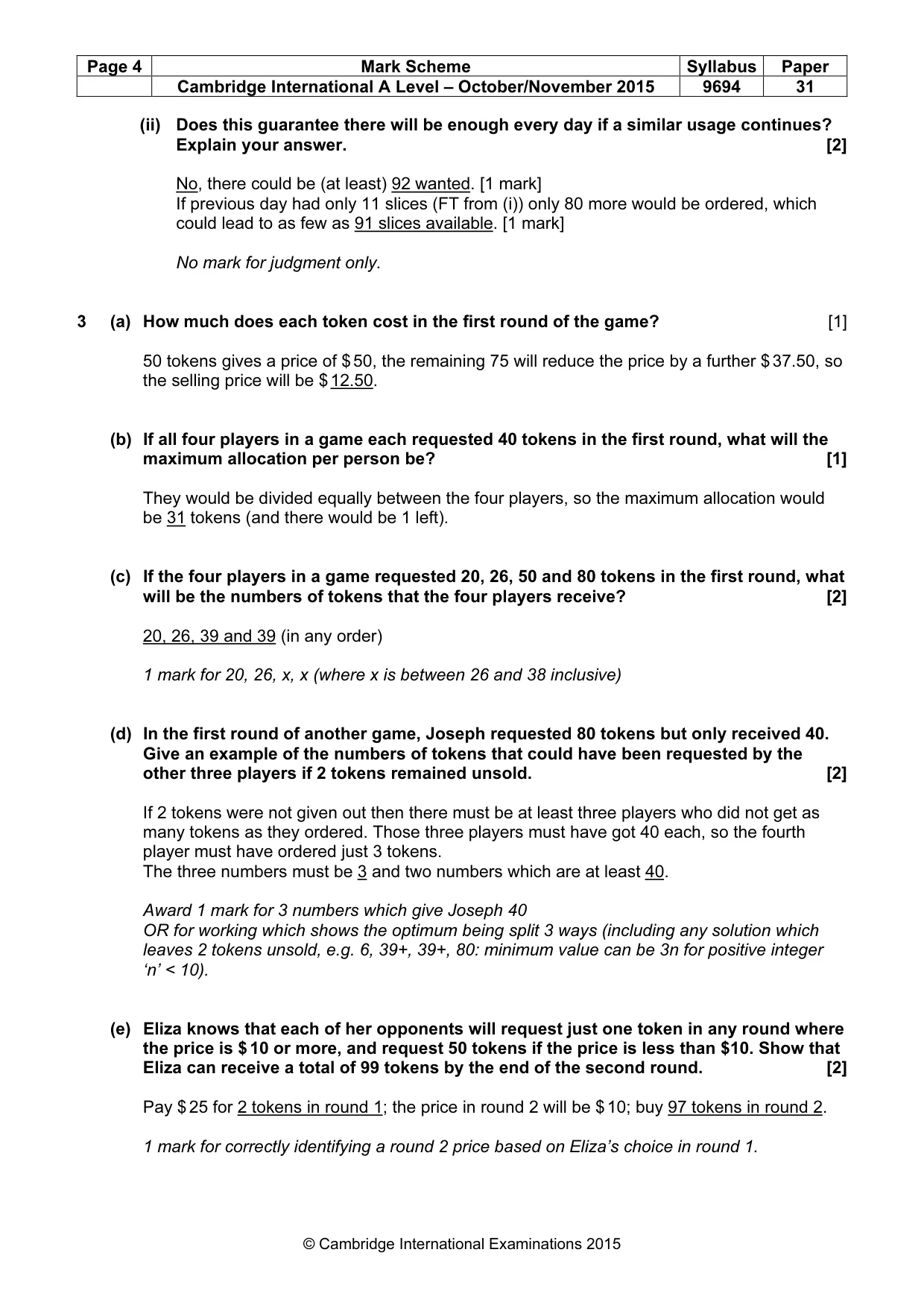 Mark scheme, page 4 of 7