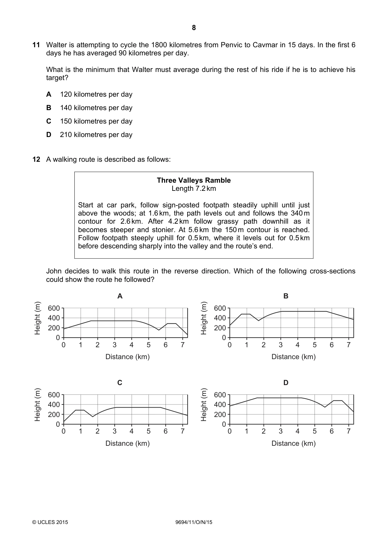 Cambridge A Level Thinking Skills 9694 2015 Oct/Nov Paper 1 · Variant 1 question paper, page 8 of 20
