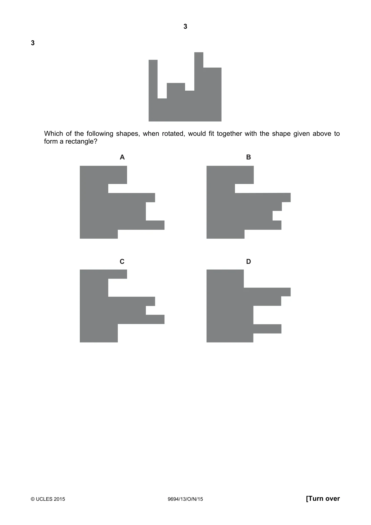 Cambridge A Level Thinking Skills 9694 2015 Oct/Nov Paper 1 · Variant 3 question paper, page 3 of 20