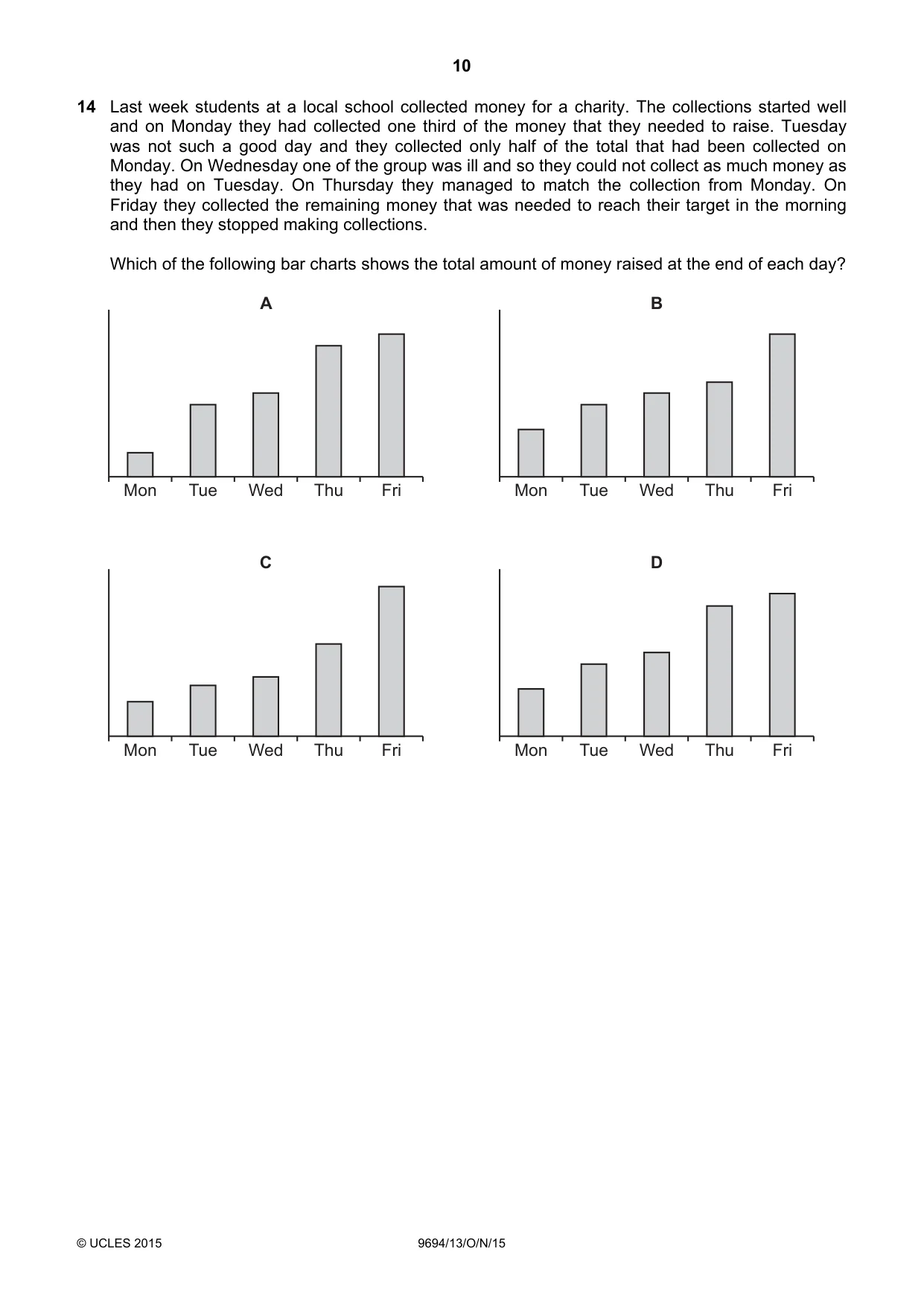 Cambridge A Level Thinking Skills 9694 2015 Oct/Nov Paper 1 · Variant 3 question paper, page 10 of 20