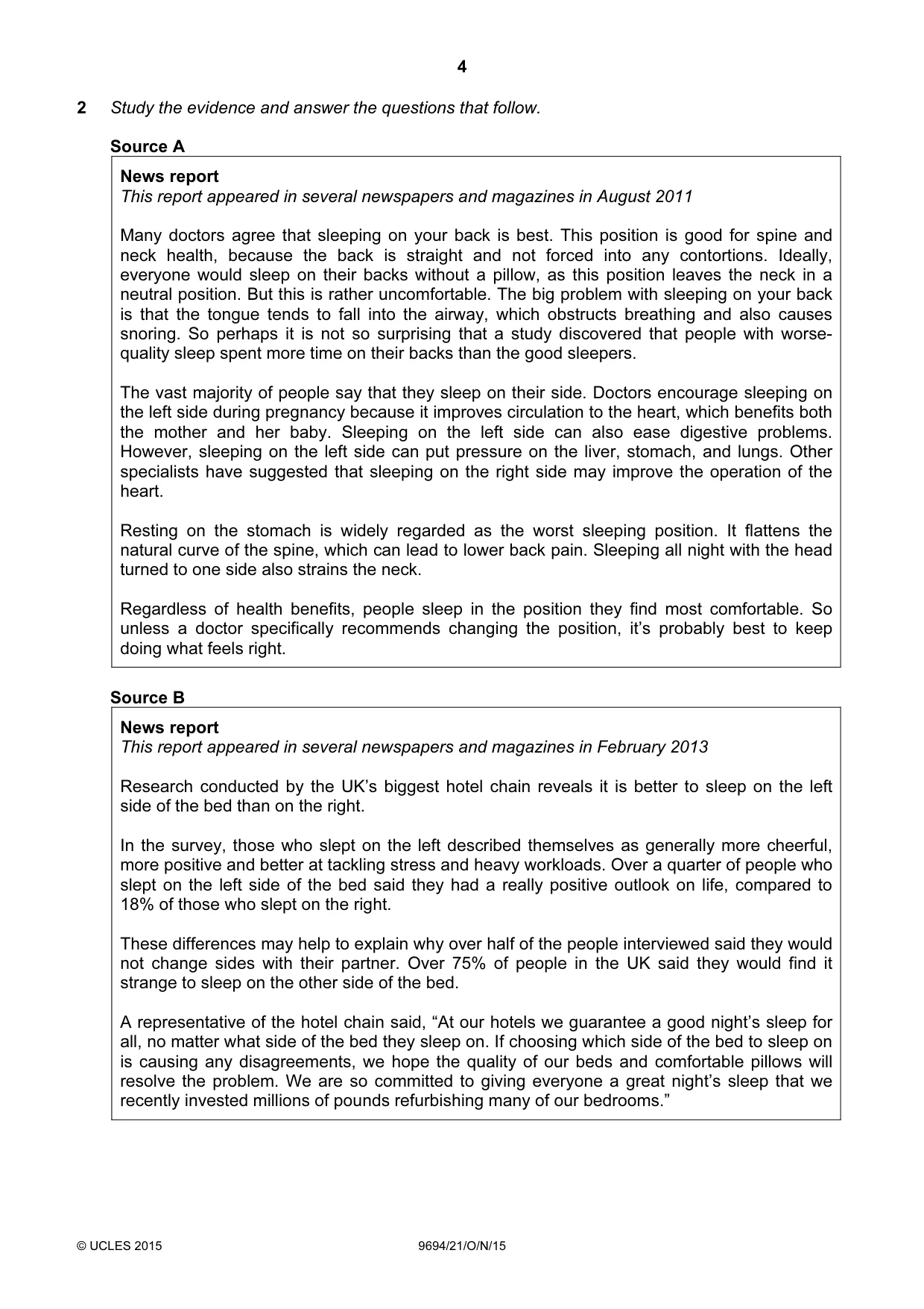Cambridge A Level Thinking Skills 9694 2015 Oct/Nov Paper 2 · Variant 1 question paper, page 4 of 8