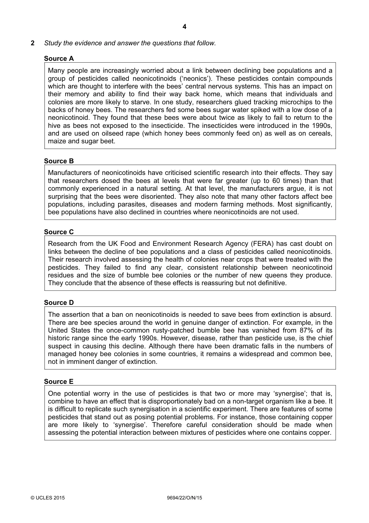 Cambridge A Level Thinking Skills 9694 2015 Oct/Nov Paper 2 · Variant 2 question paper, page 4 of 8