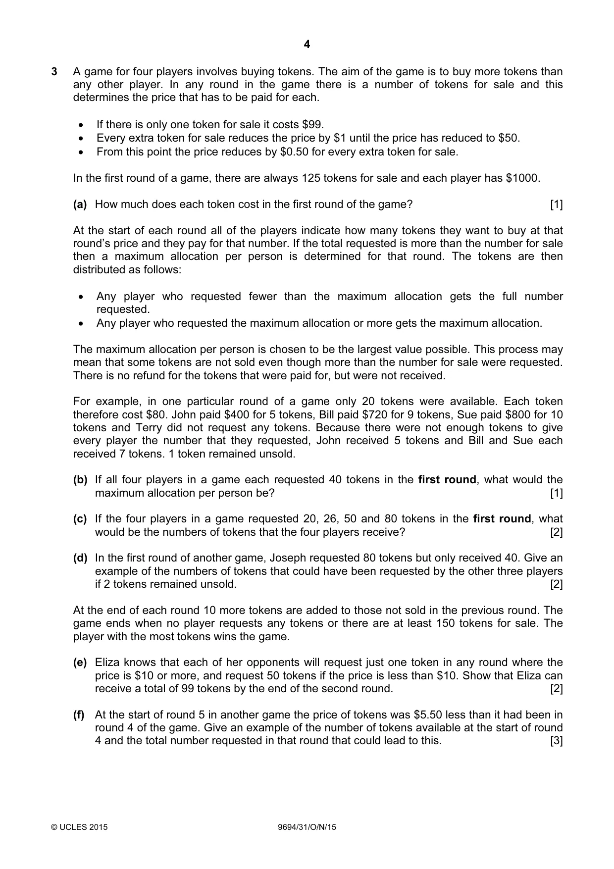 Cambridge A Level Thinking Skills 9694 2015 Oct/Nov Paper 3 · Variant 1 question paper, page 4 of 8