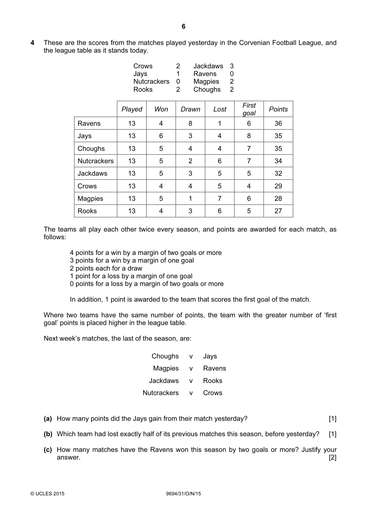 Cambridge A Level Thinking Skills 9694 2015 Oct/Nov Paper 3 · Variant 1 question paper, page 6 of 8