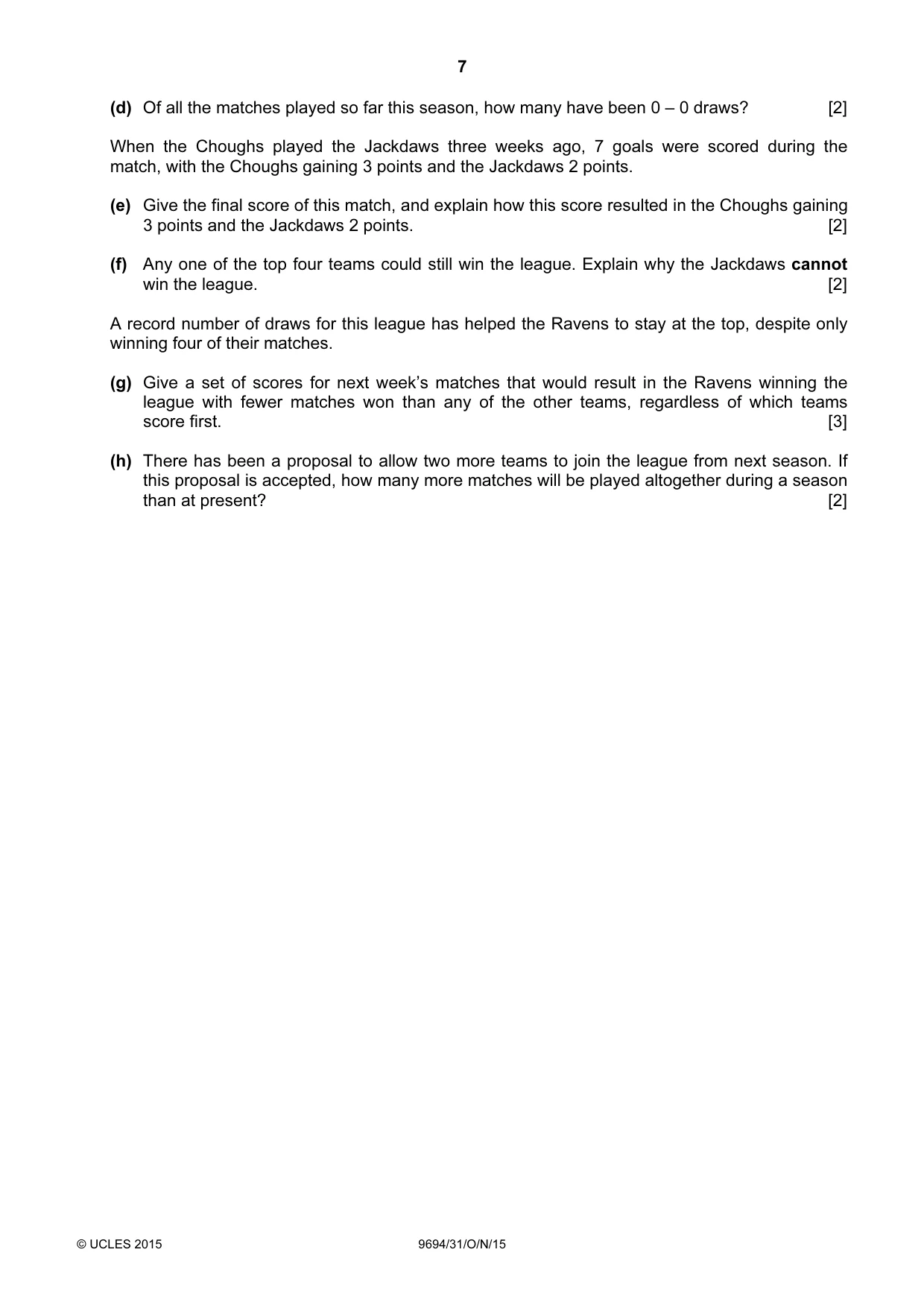 Cambridge A Level Thinking Skills 9694 2015 Oct/Nov Paper 3 · Variant 1 question paper, page 7 of 8
