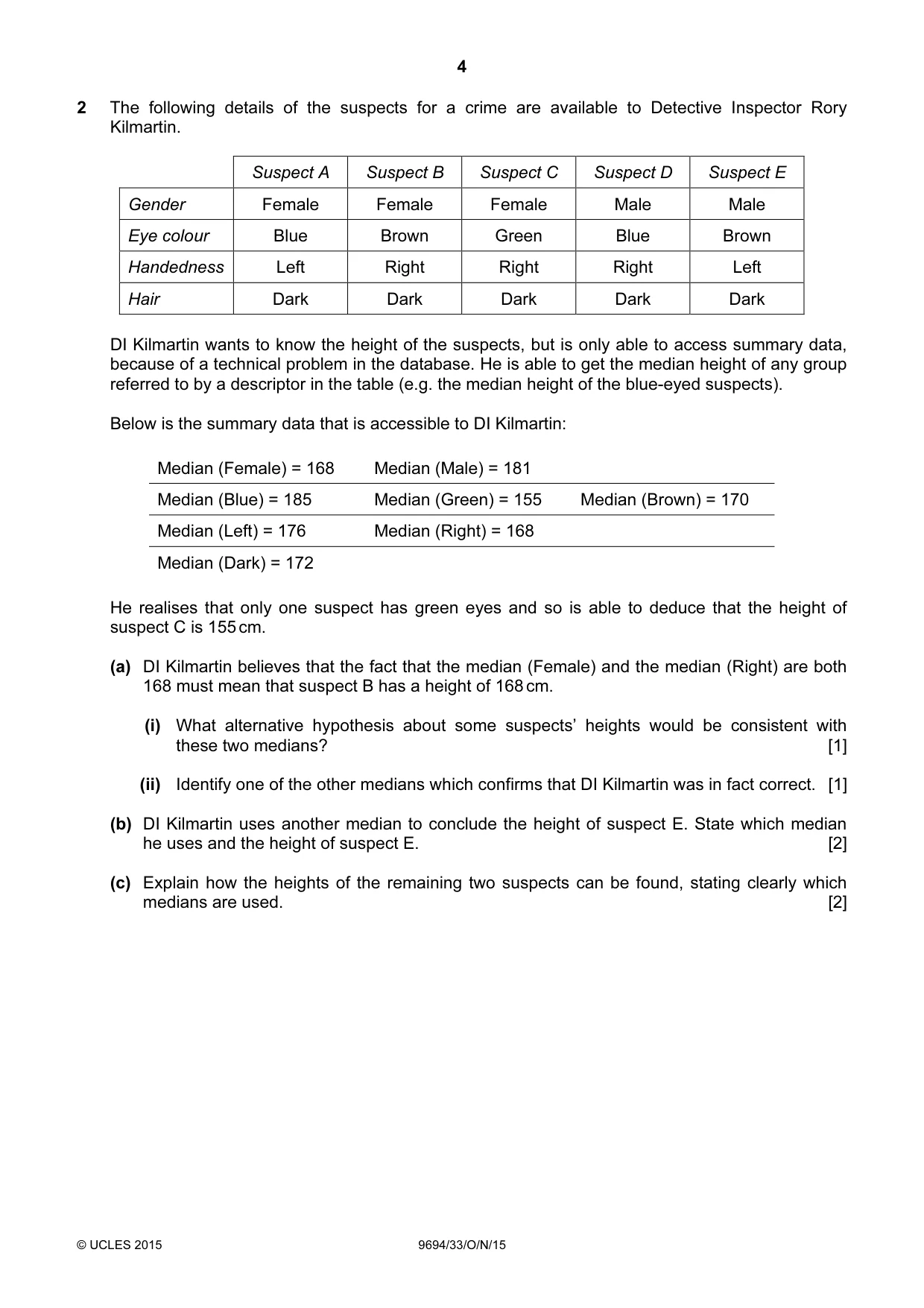 Cambridge A Level Thinking Skills 9694 2015 Oct/Nov Paper 3 · Variant 3 question paper, page 4 of 12