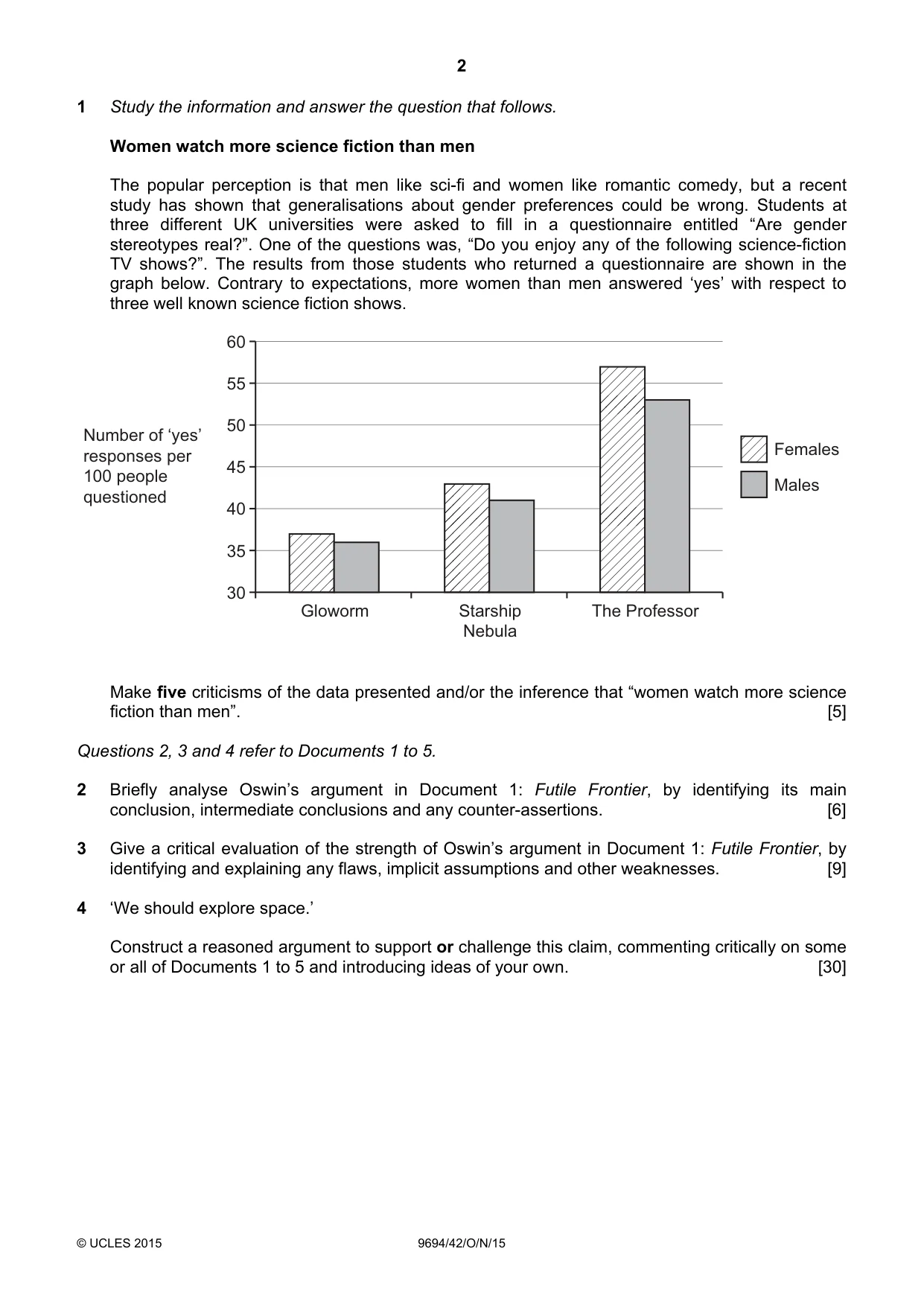 Cambridge A Level Thinking Skills 9694 2015 Oct/Nov Paper 4 · Variant 2 question paper, page 2 of 8