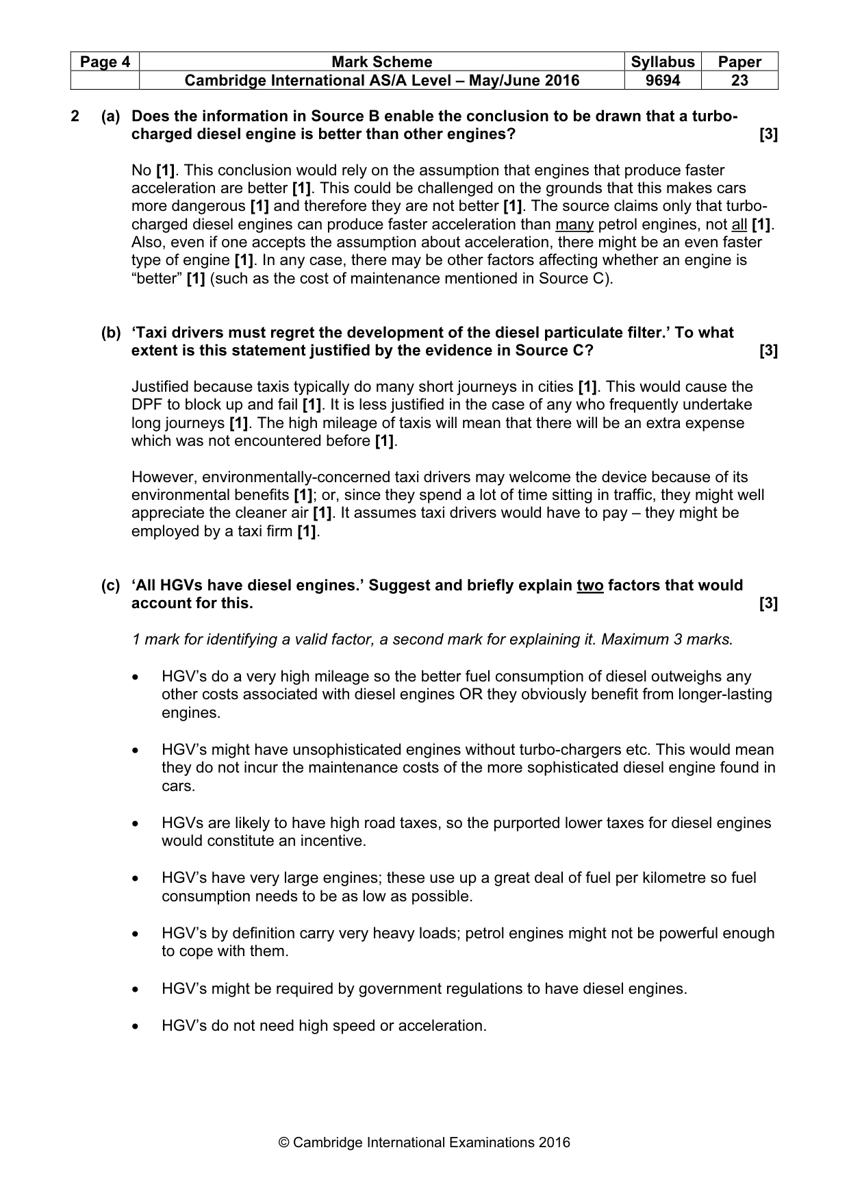 Mark scheme, page 4 of 8