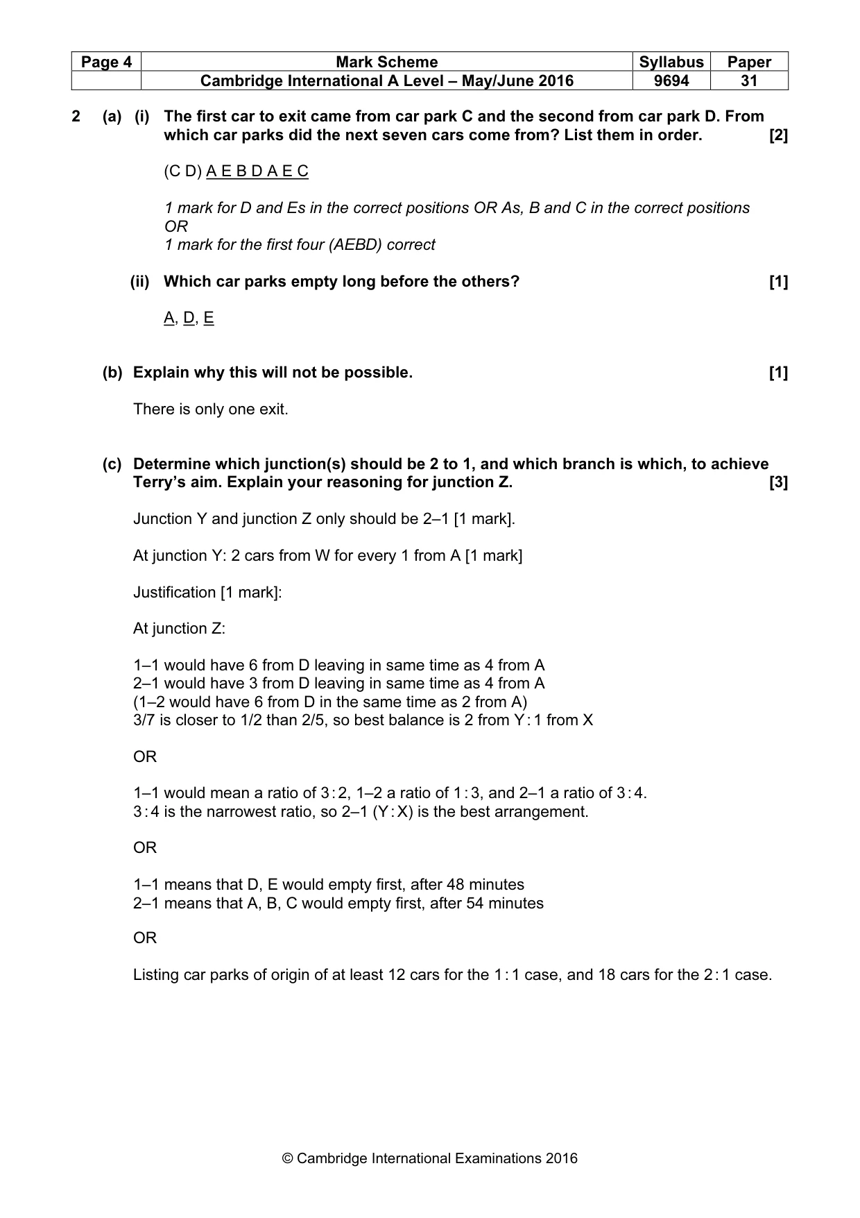 Mark scheme, page 4 of 9