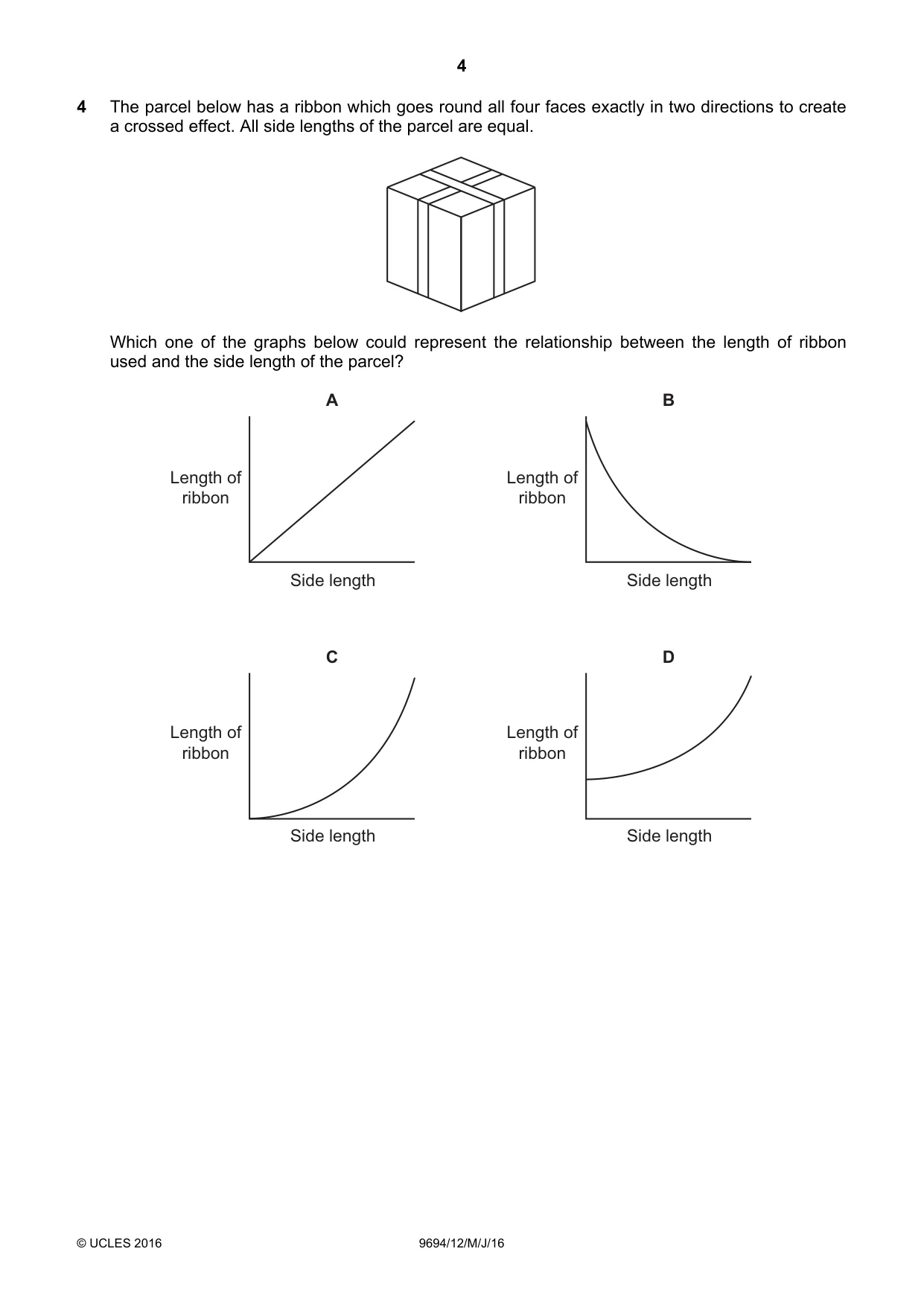 Cambridge A Level Thinking Skills 9694 2016 May/June Paper 1 · Variant 2 question paper, page 4 of 20