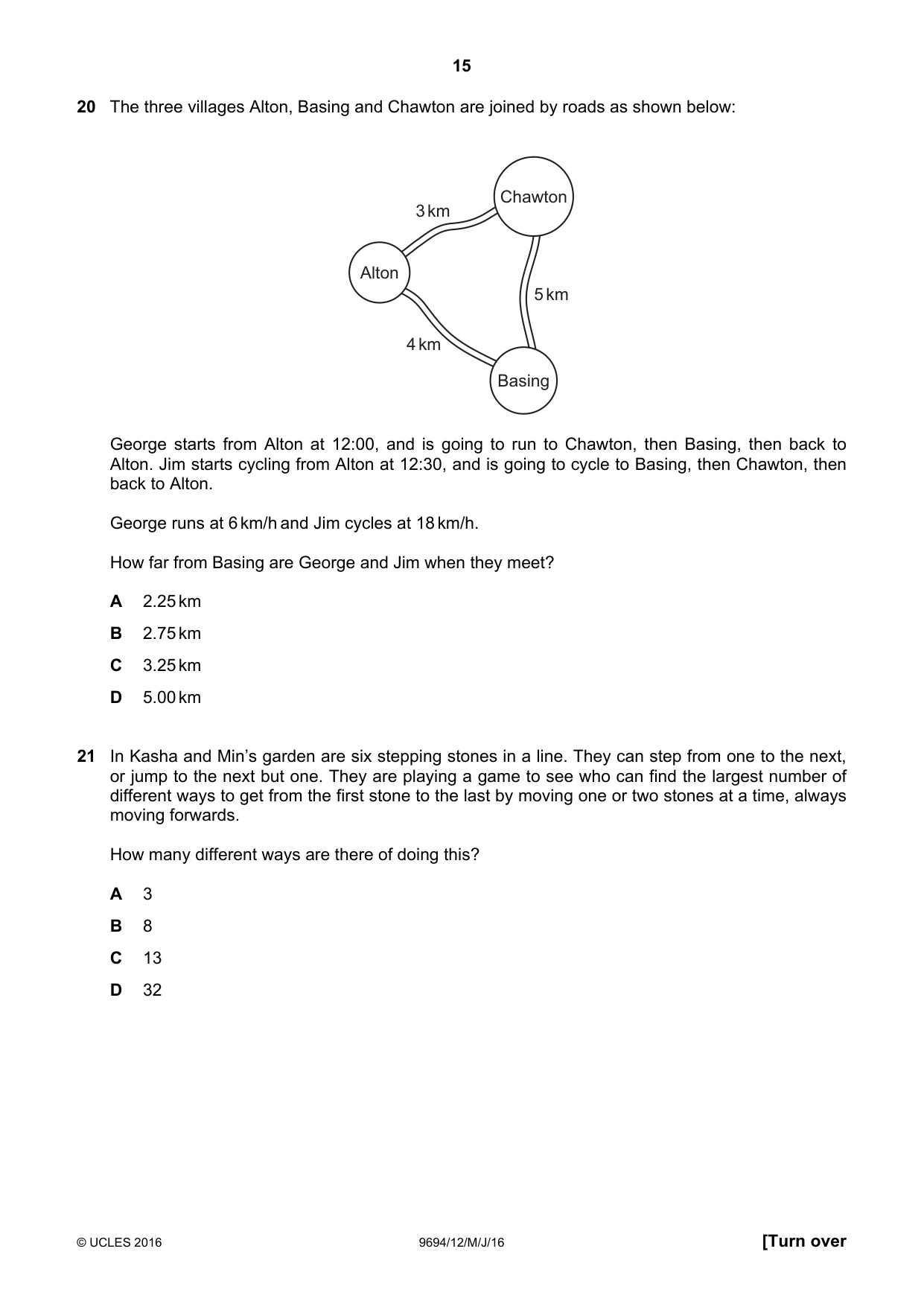 Cambridge A Level Thinking Skills 9694 2016 May/June Paper 1 · Variant 2 question paper, page 15 of 20
