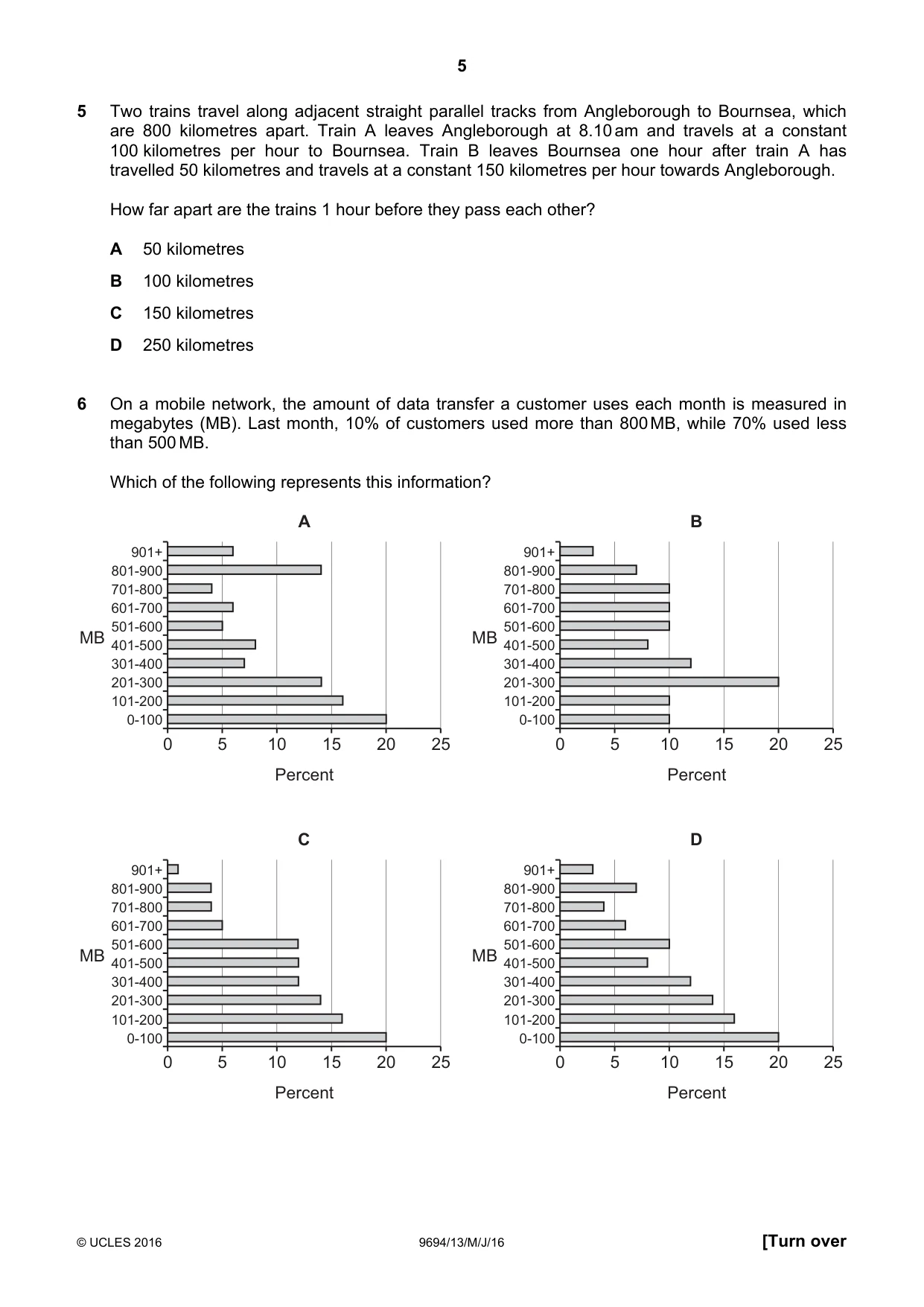 Cambridge A Level Thinking Skills 9694 2016 May/June Paper 1 · Variant 3 question paper, page 5 of 20