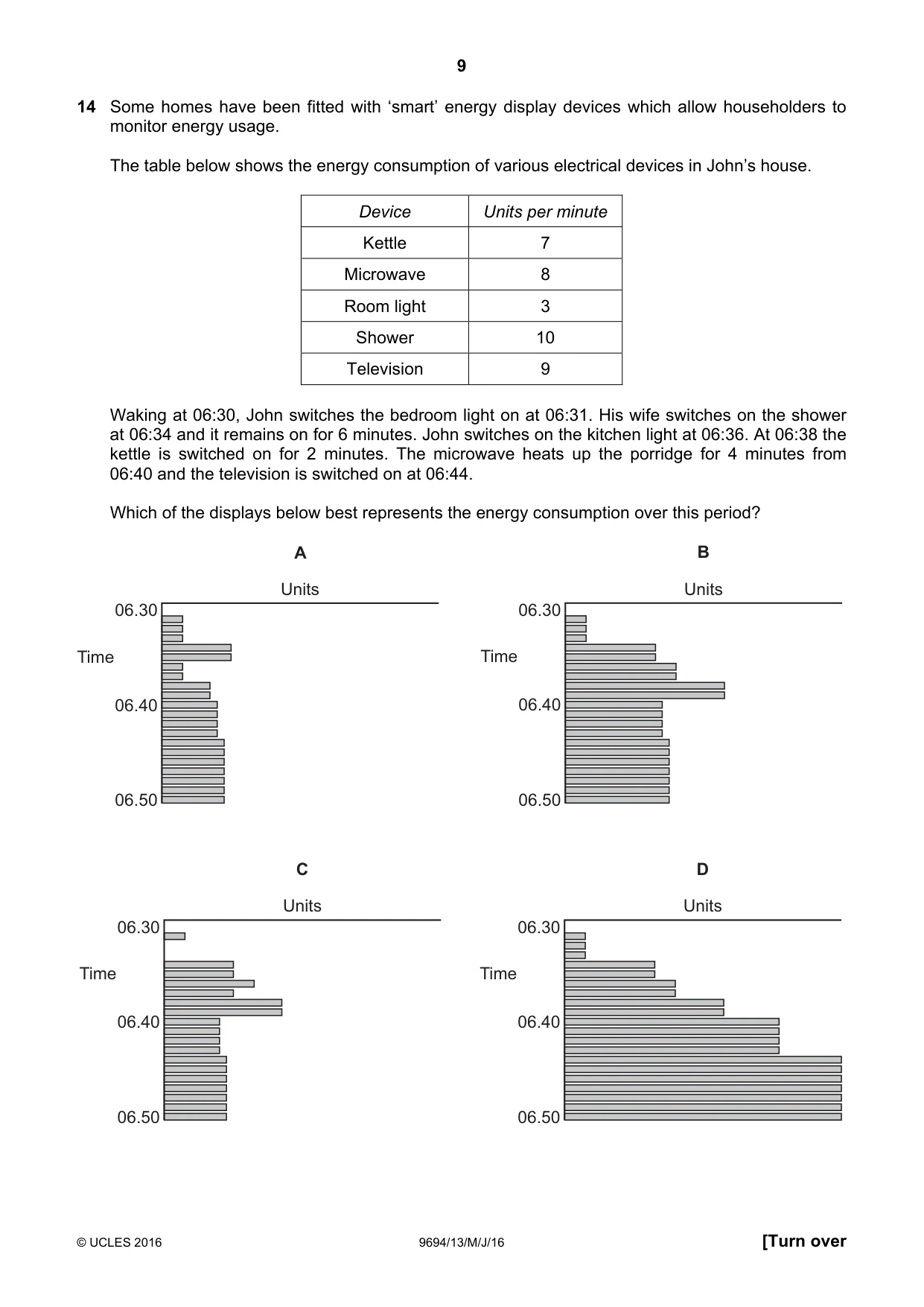Cambridge A Level Thinking Skills 9694 2016 May/June Paper 1 · Variant 3 question paper, page 9 of 20