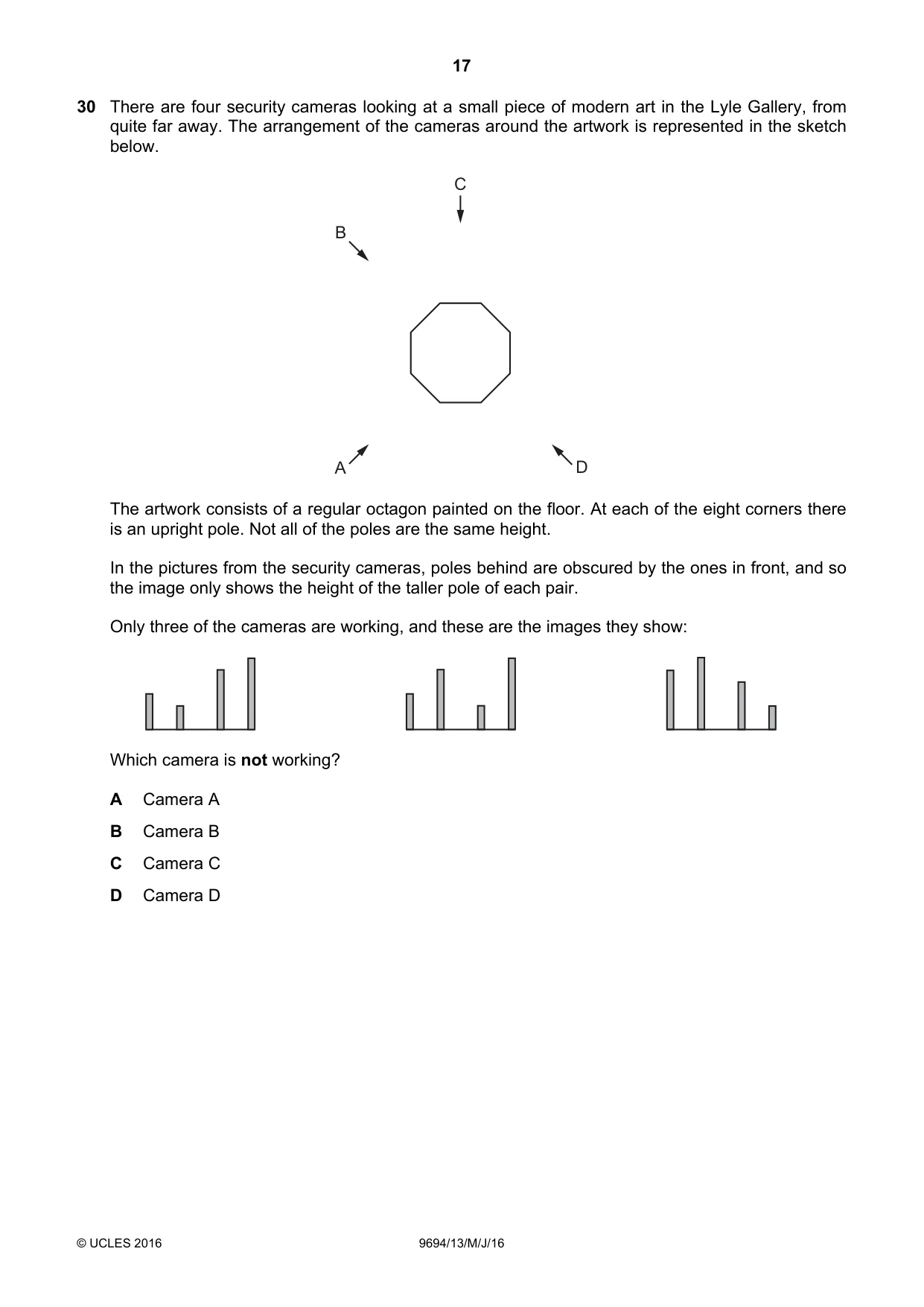 Cambridge A Level Thinking Skills 9694 2016 May/June Paper 1 · Variant 3 question paper, page 17 of 20