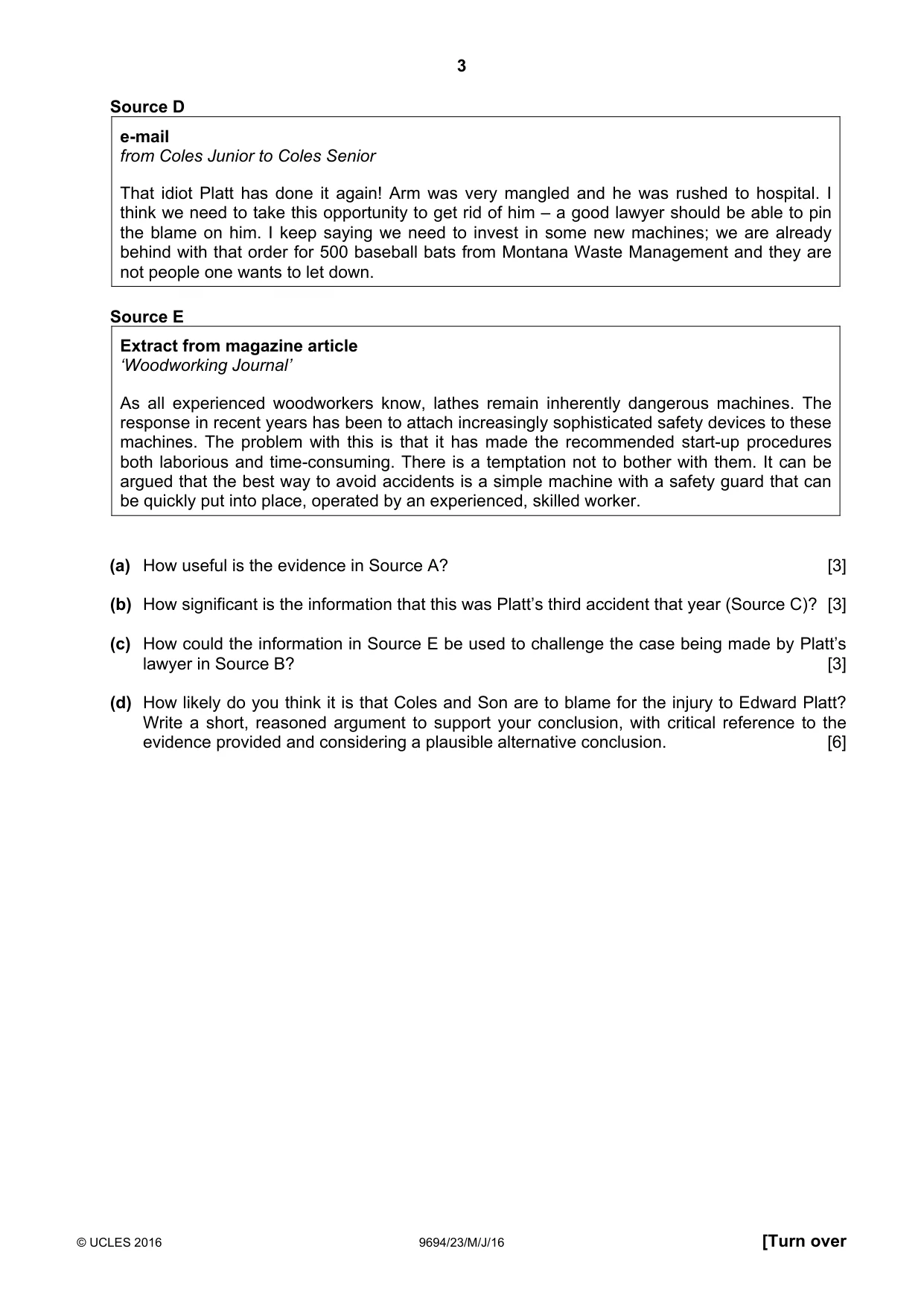 Cambridge A Level Thinking Skills 9694 2016 May/June Paper 2 · Variant 3 question paper, page 3 of 8