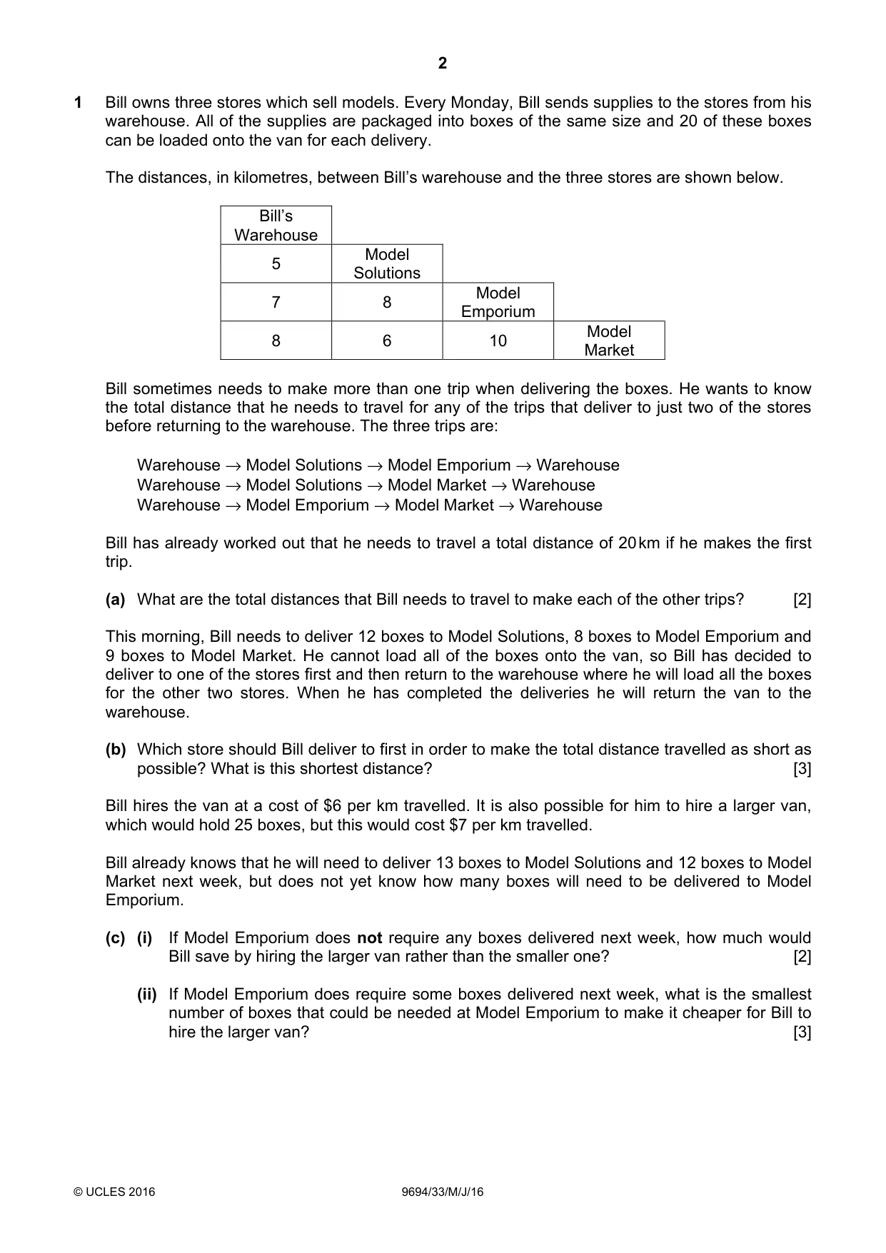 Cambridge A Level Thinking Skills 9694 2016 May/June Paper 3 · Variant 3 question paper, page 2 of 8