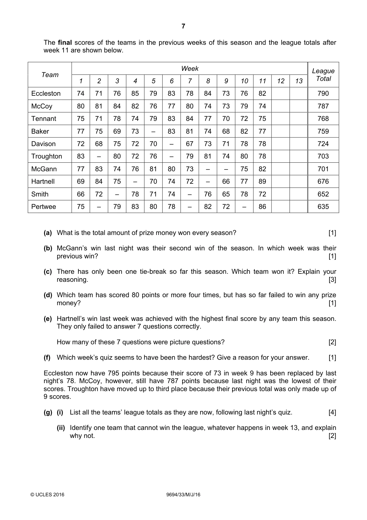 Cambridge A Level Thinking Skills 9694 2016 May/June Paper 3 · Variant 3 question paper, page 7 of 8