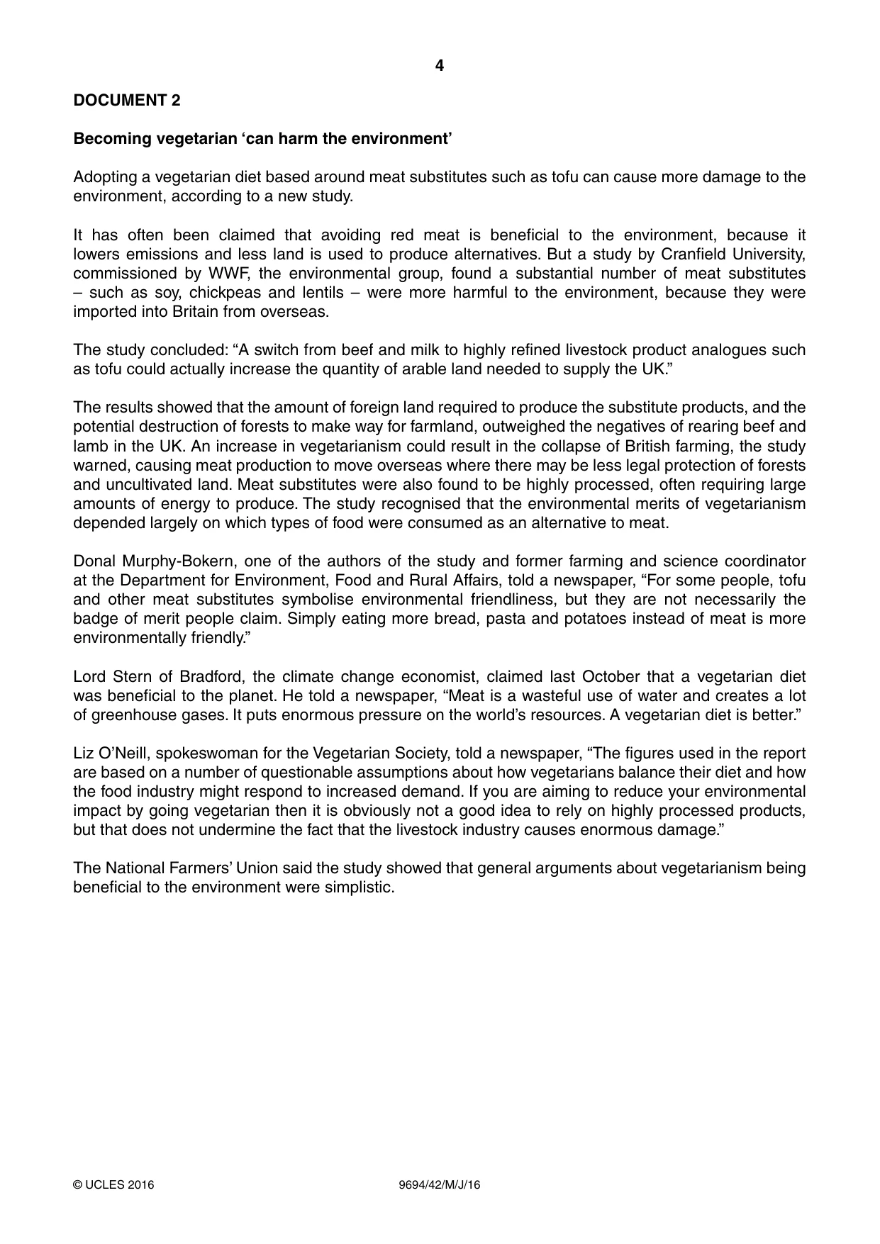 Cambridge A Level Thinking Skills 9694 2016 May/June Paper 4 · Variant 2 question paper, page 4 of 8
