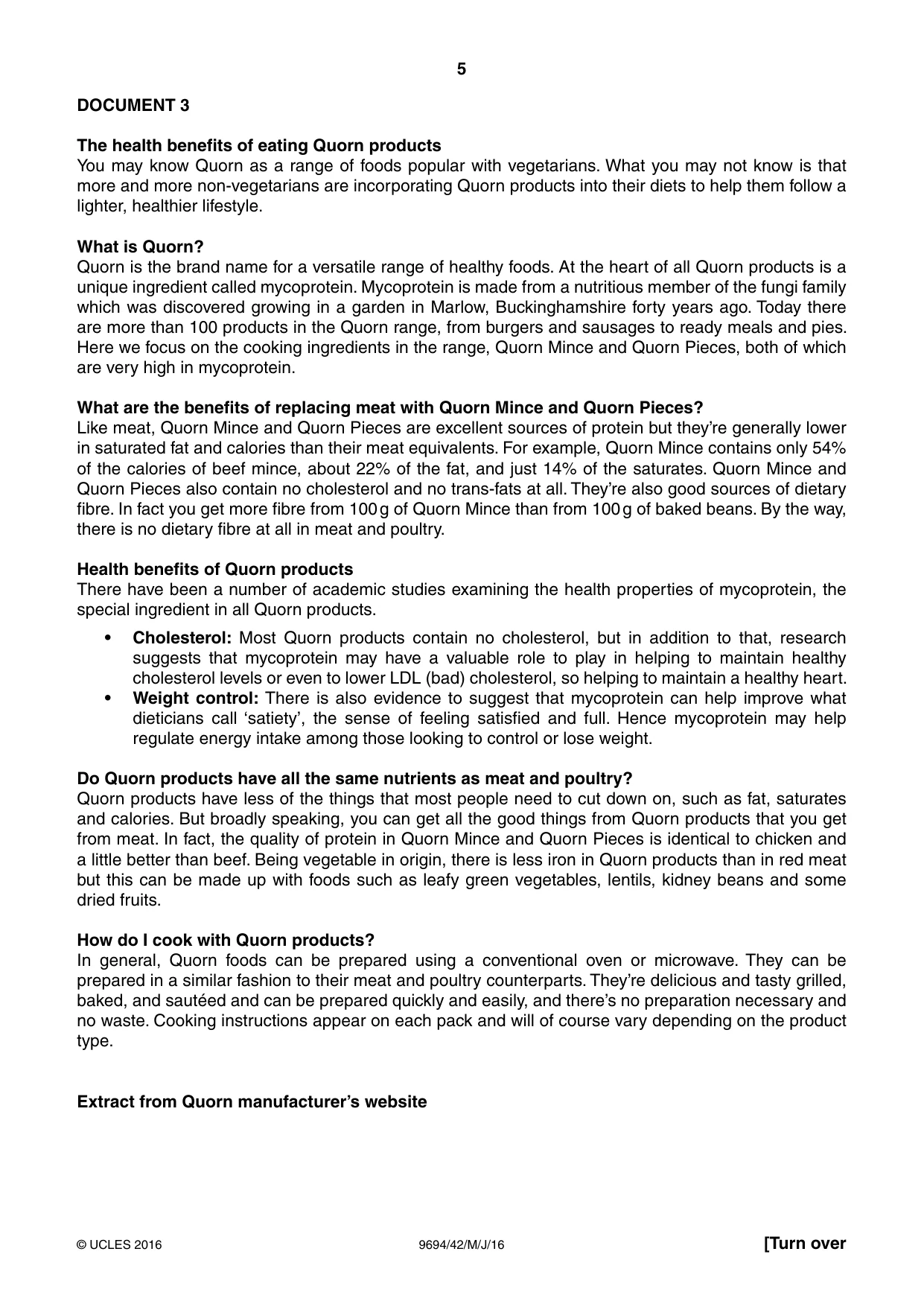 Cambridge A Level Thinking Skills 9694 2016 May/June Paper 4 · Variant 2 question paper, page 5 of 8