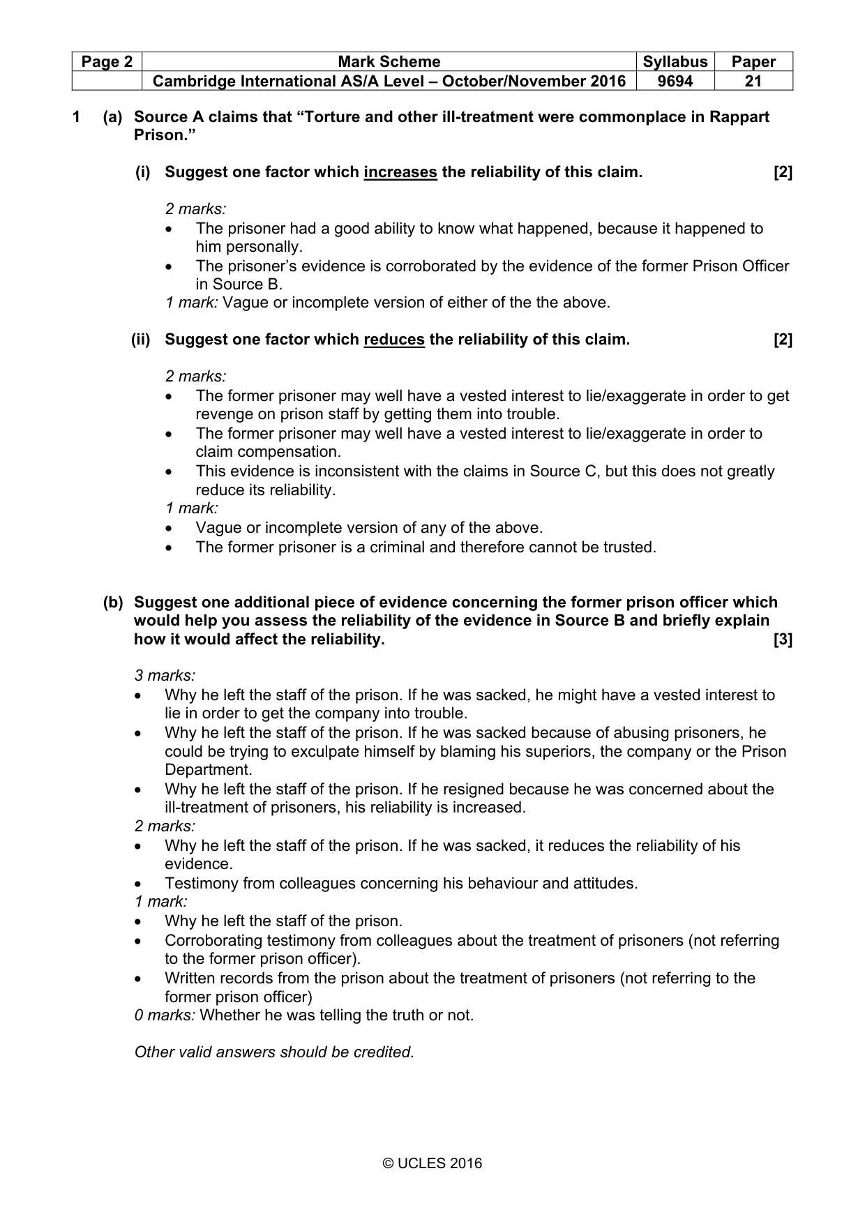 Mark scheme, page 2 of 9
