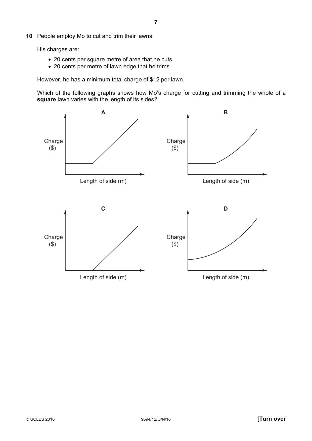 Cambridge A Level Thinking Skills 9694 2016 Oct/Nov Paper 1 · Variant 2 question paper, page 7 of 20
