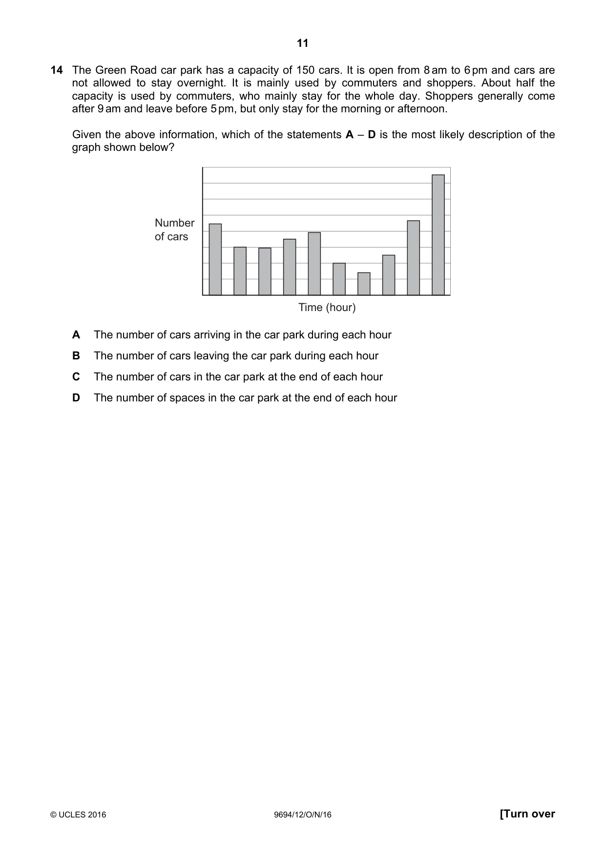 Cambridge A Level Thinking Skills 9694 2016 Oct/Nov Paper 1 · Variant 2 question paper, page 11 of 20